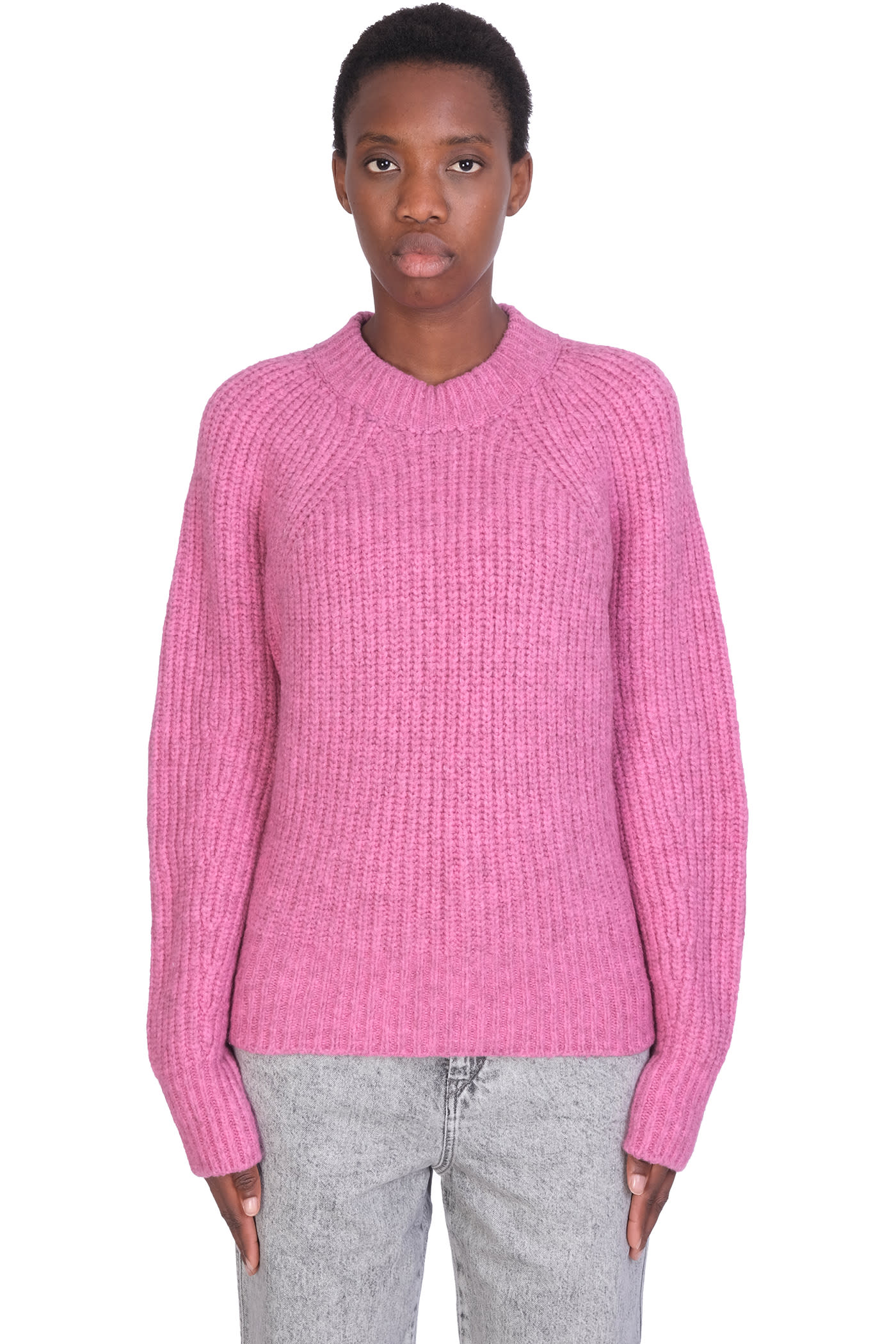 Isabel Marant Rosy Knitwear In Rose-pink Cotton