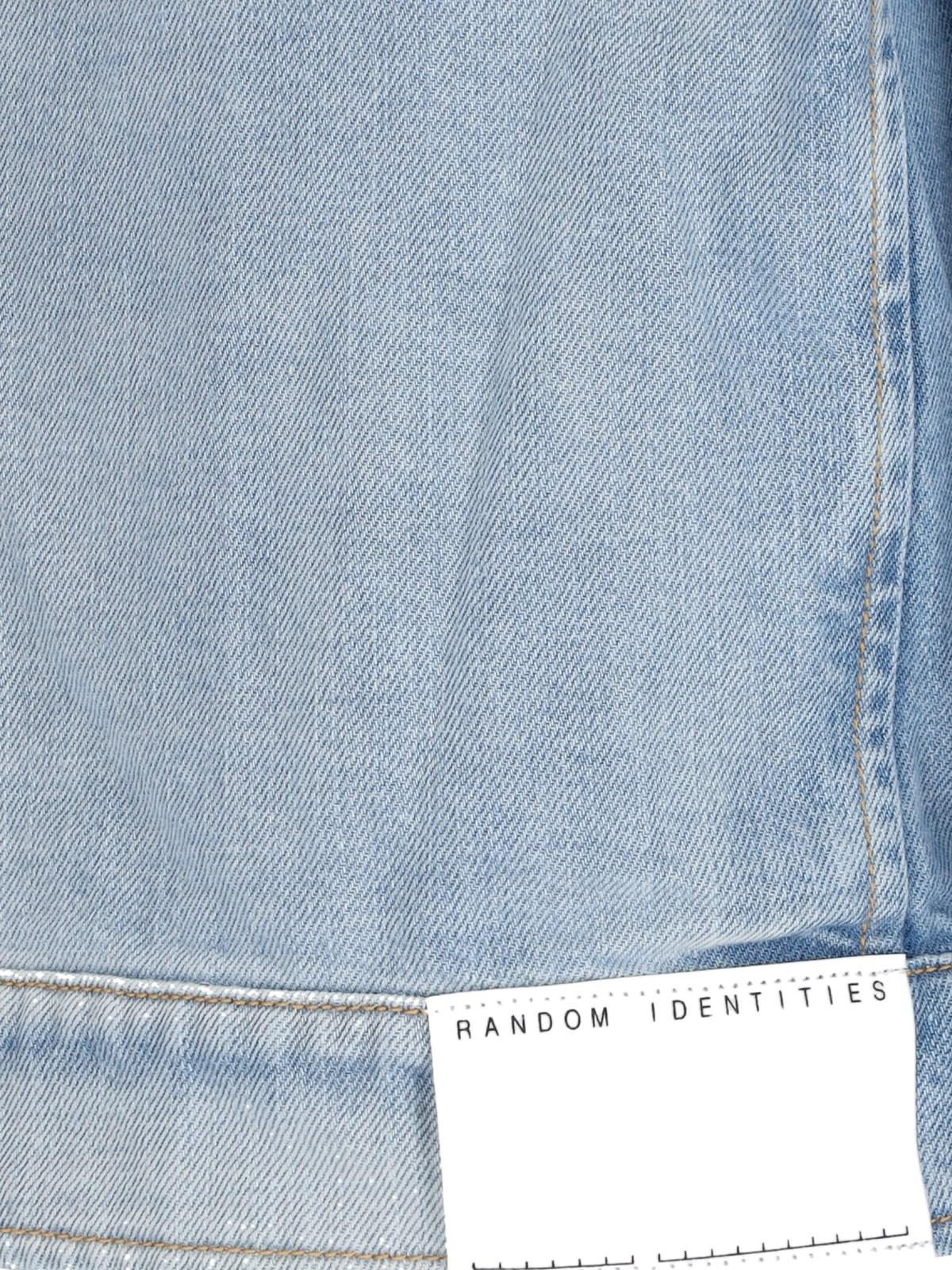 Shop Random Identities Denim Jacket In Blue