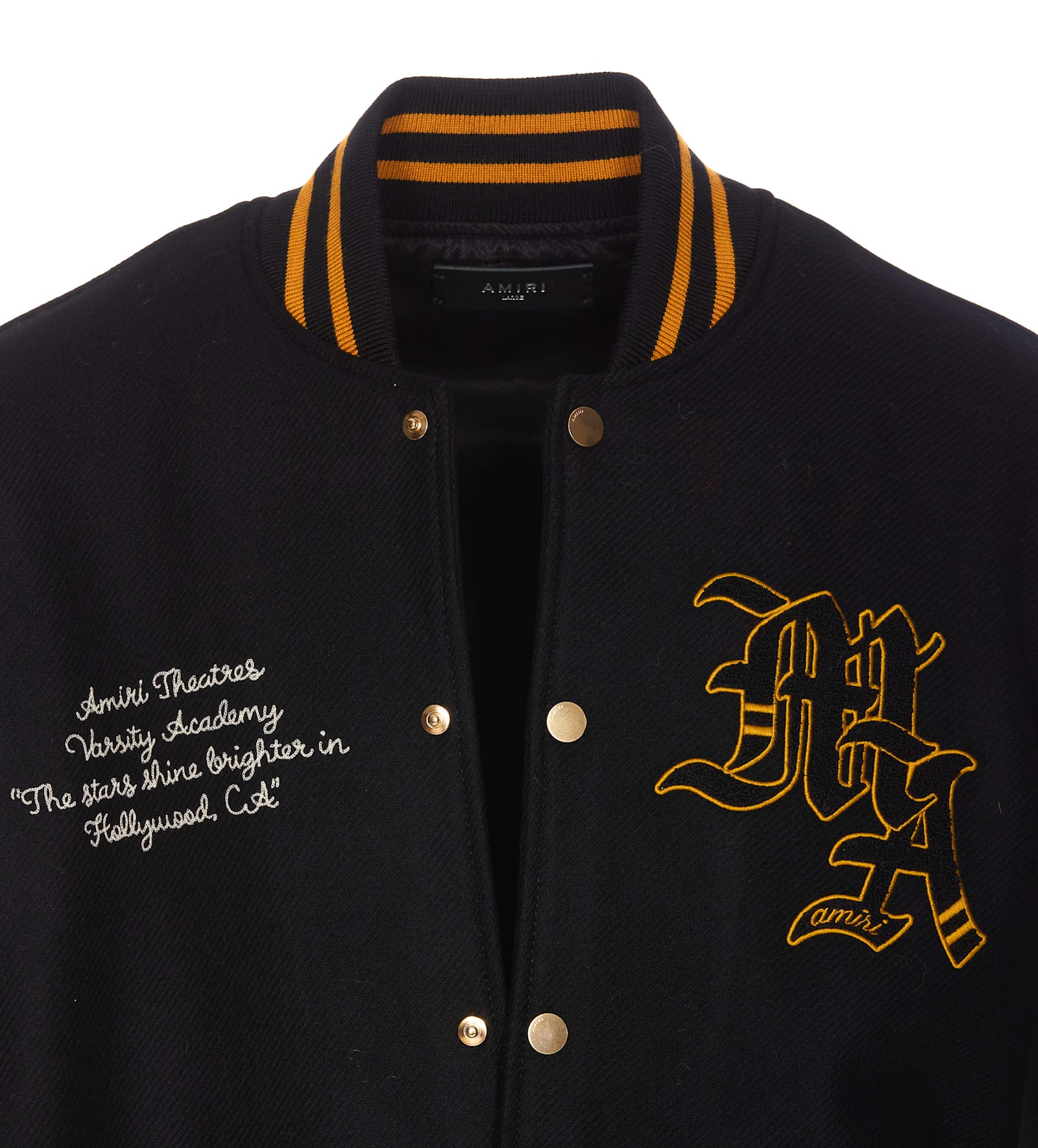 Shop Amiri Lion Varsity Jacket In Black