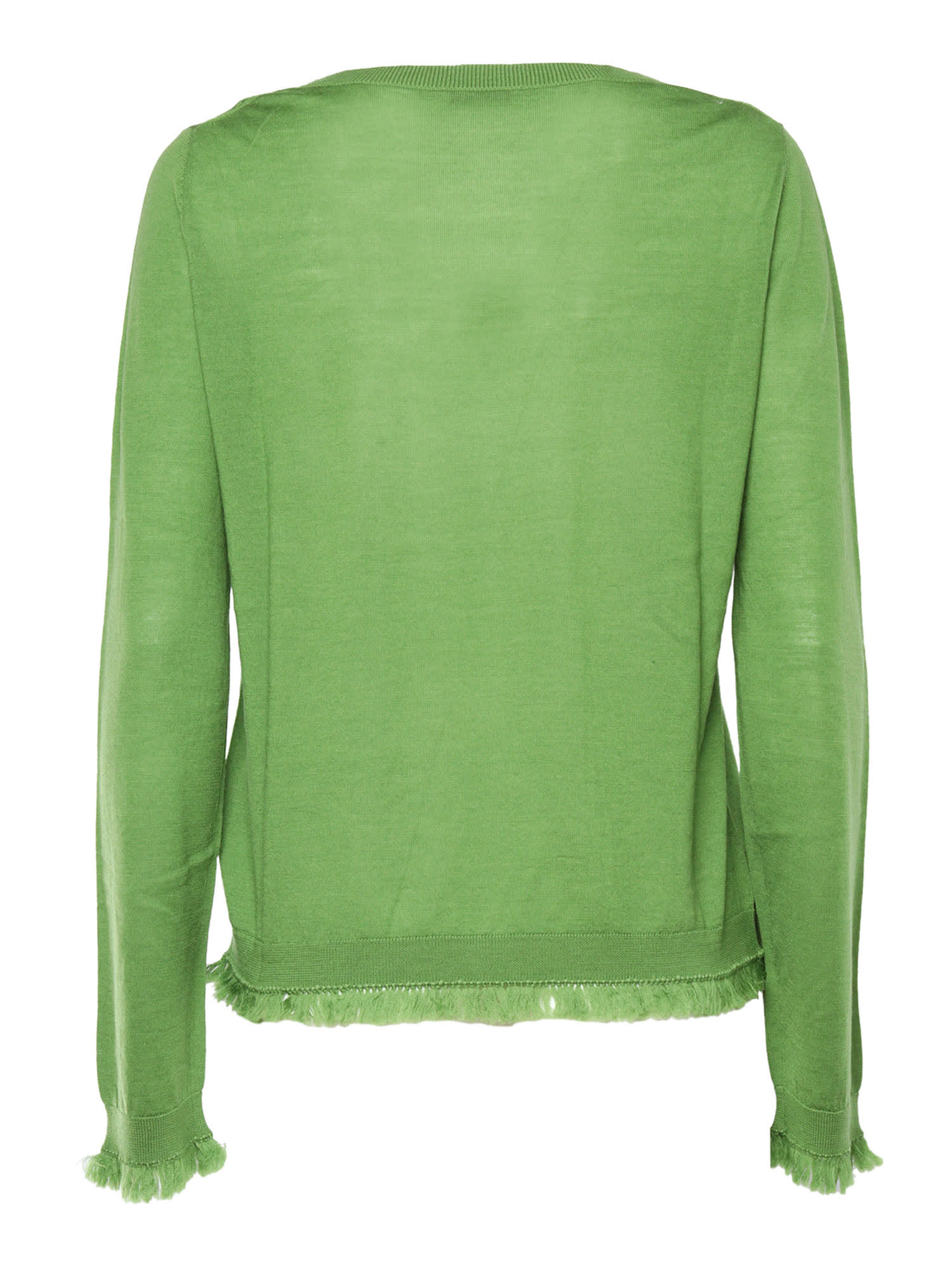 Ballantyne R Neck Pullover In Green