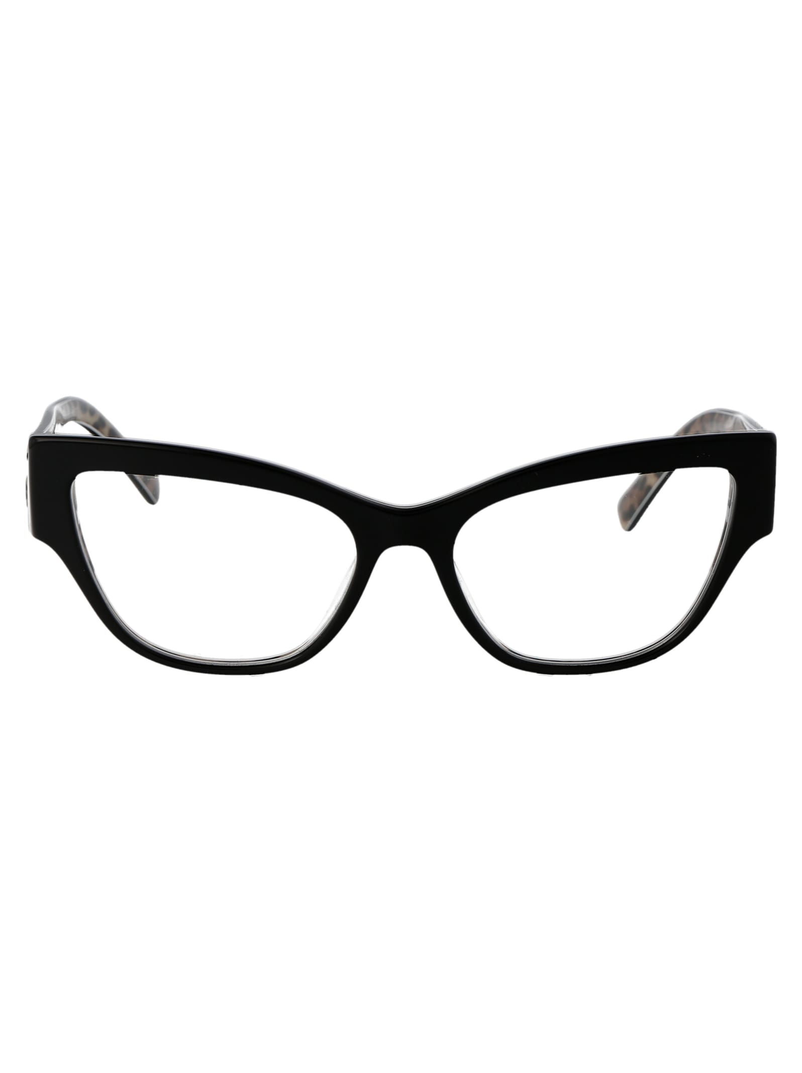 Dolce &amp; Gabbana Eyewear 0dg3378 Glasses In 3299 Black On Leo Brown