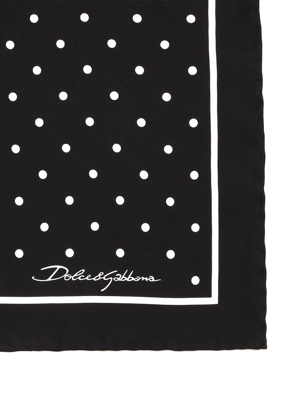 Shop Dolce & Gabbana Silk Twill Scarf In Black