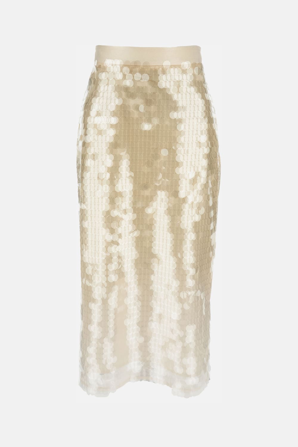 Lorena Antoniazzi Paillettes Midi Skirt In Neutral