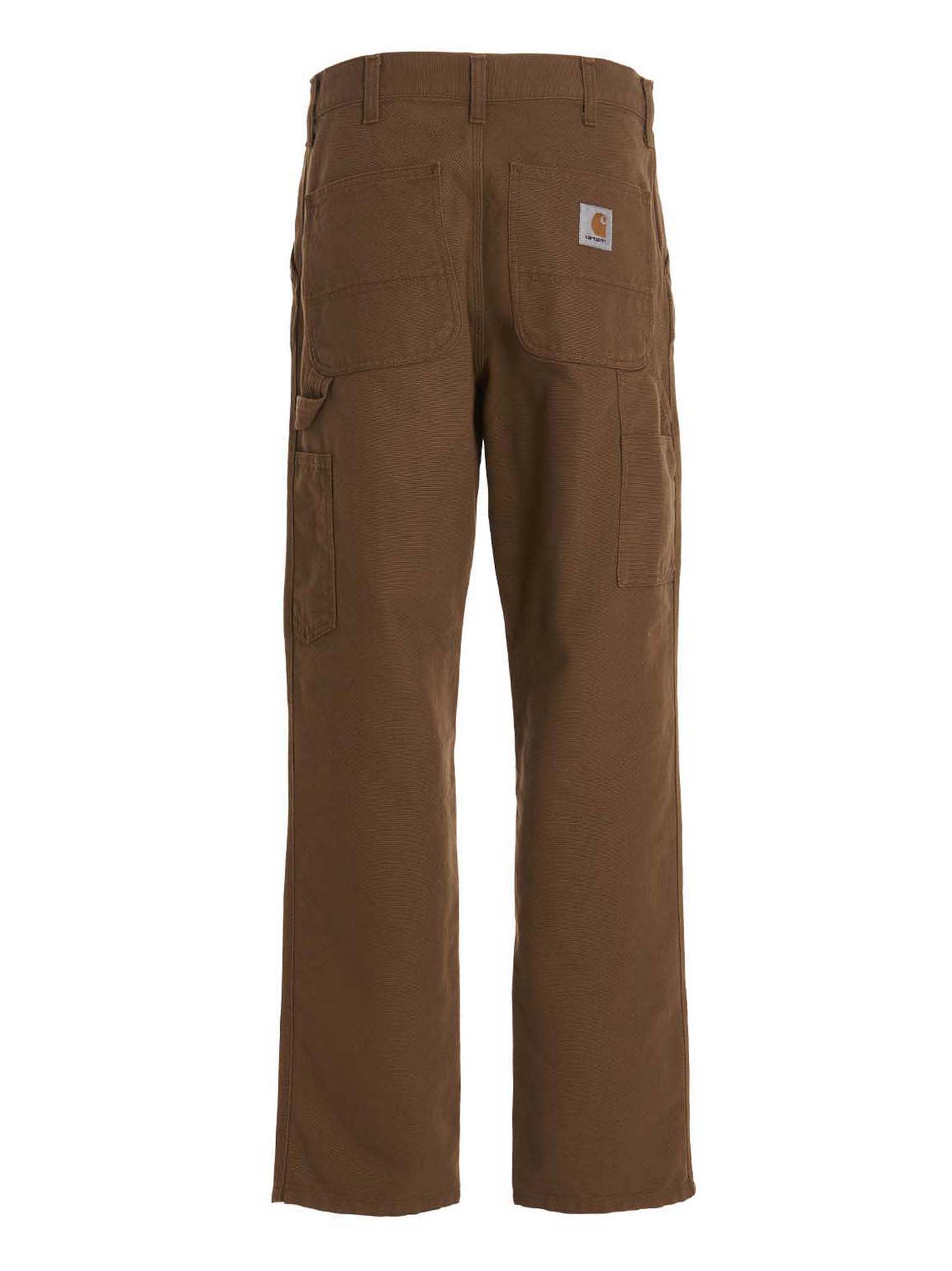 Shop Carhartt Single Knee Pants In Brown
