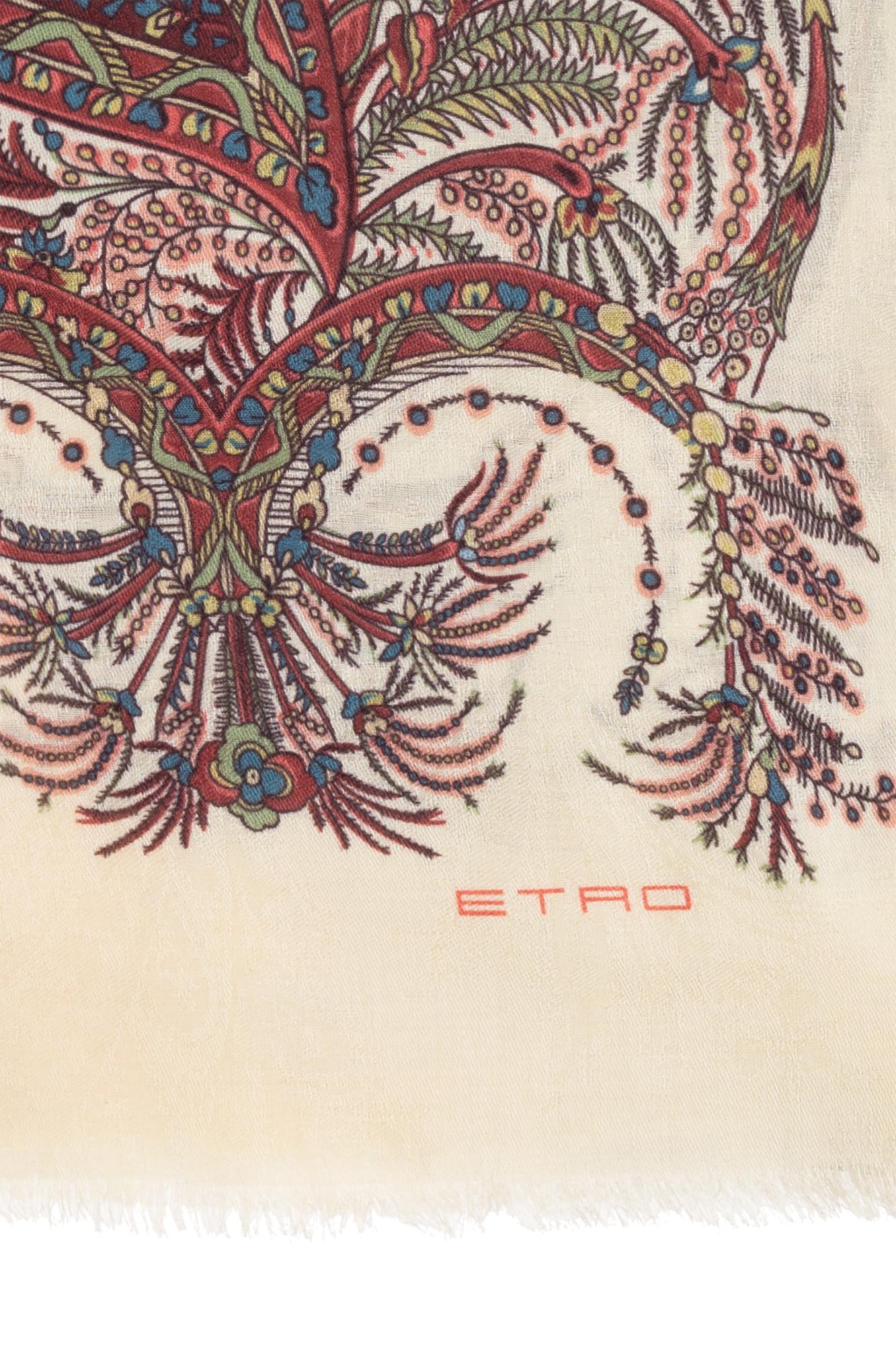 Etro Scarf With A Colorful Pattern In Yellow