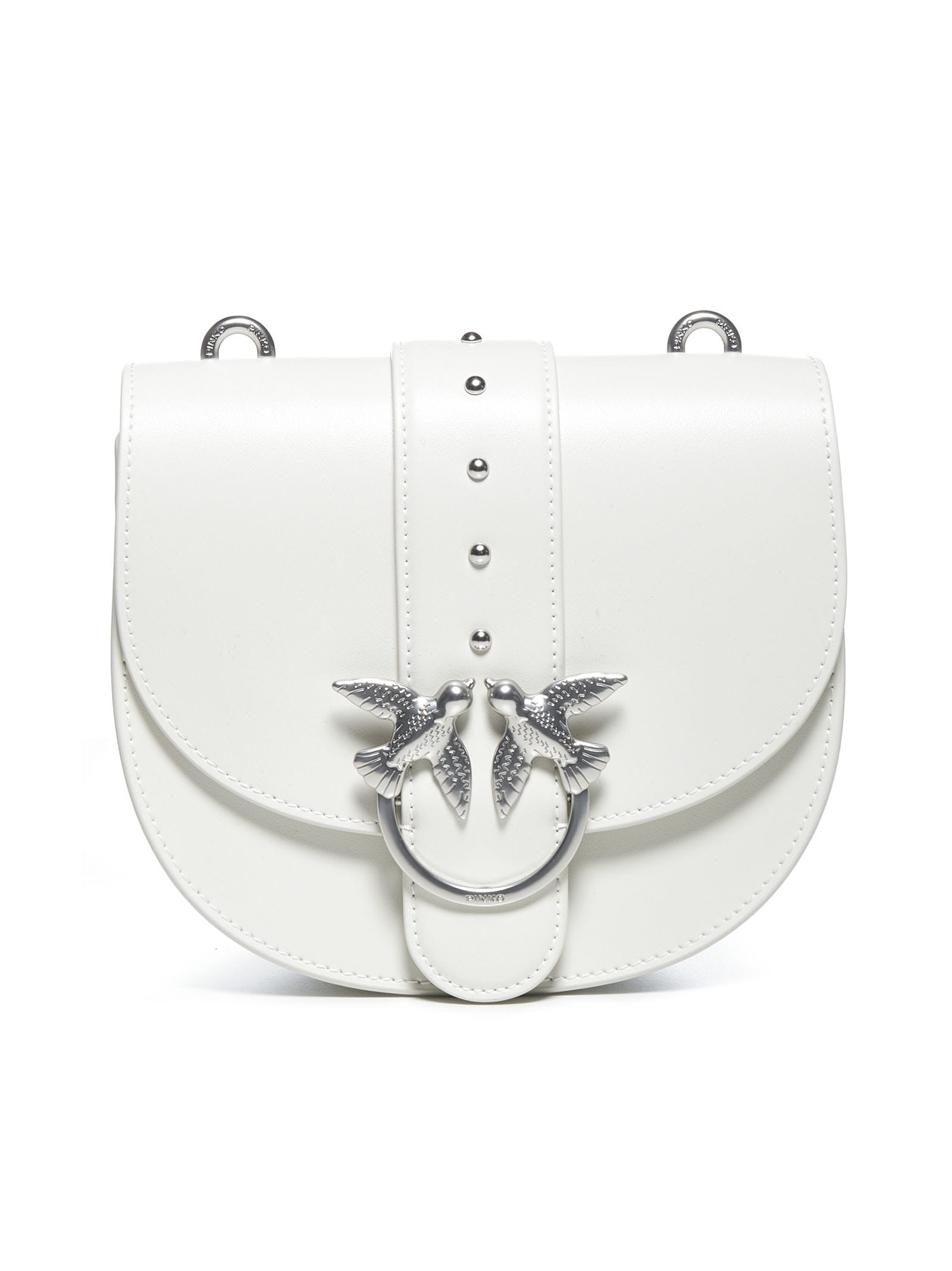 Pinko Go Round Classic Simply Shoulder Bag In White