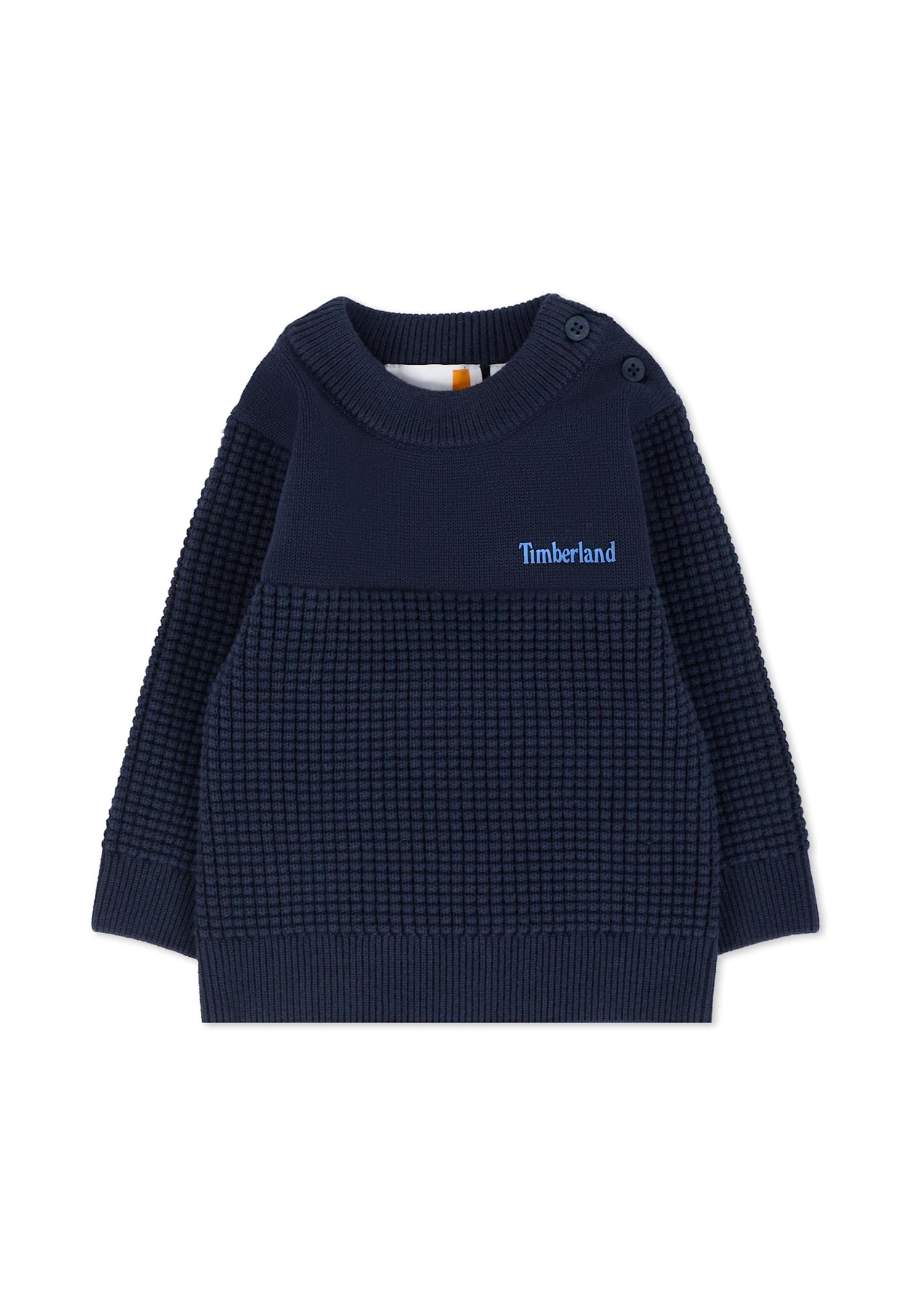 Timberland Maglione Blu Per Neonato Con Logo In Blue