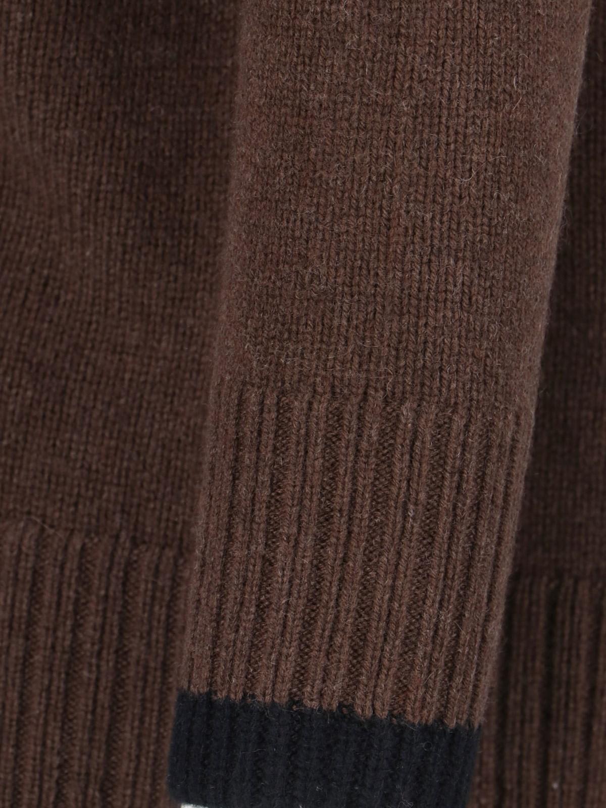 Shop Jw Anderson V-neck Sweater In Brown