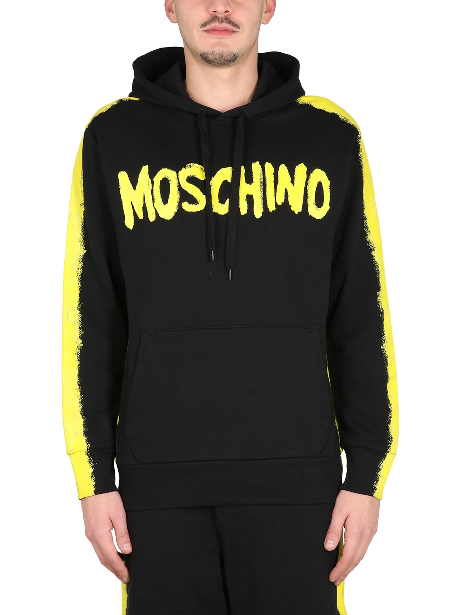 Moschino Painted Logo Sweatshirt In Black ModeSens