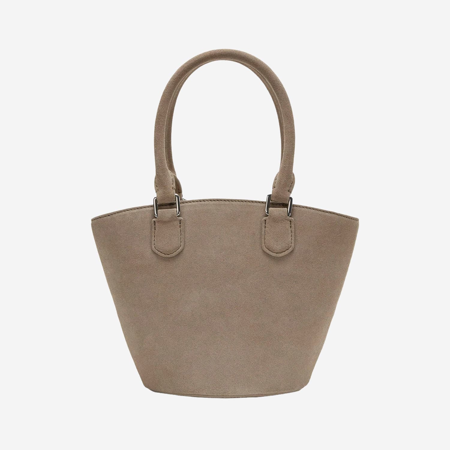 Self-portrait Suede Leather Bag With Pendants In Brown