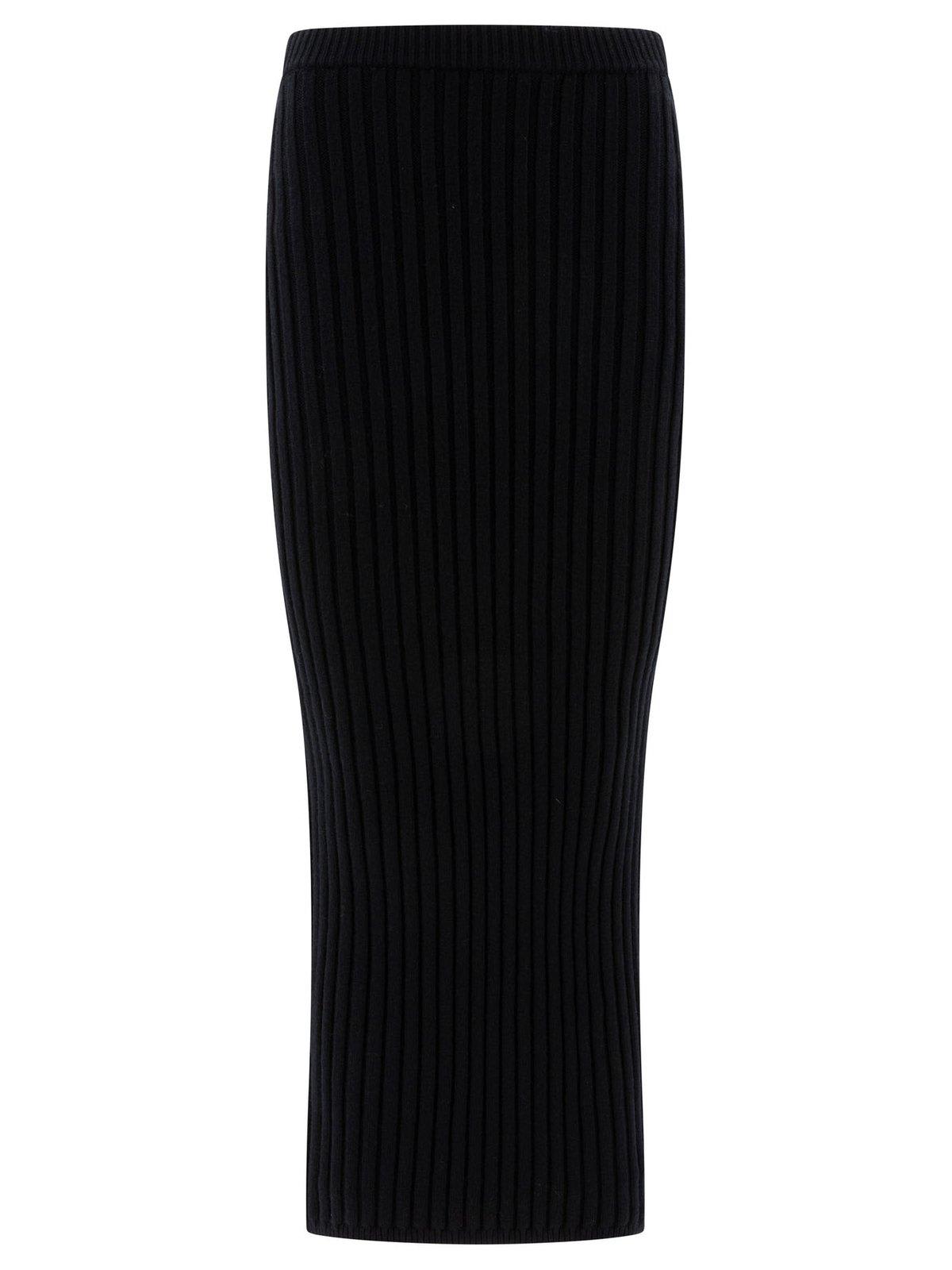 Seta High-waisted Ribbed Knit Skirt