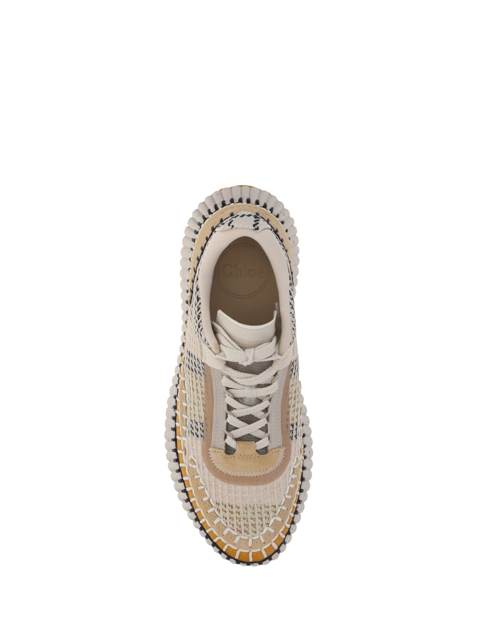 Shop Chloé Nama Sneakers In Biscotti Beige