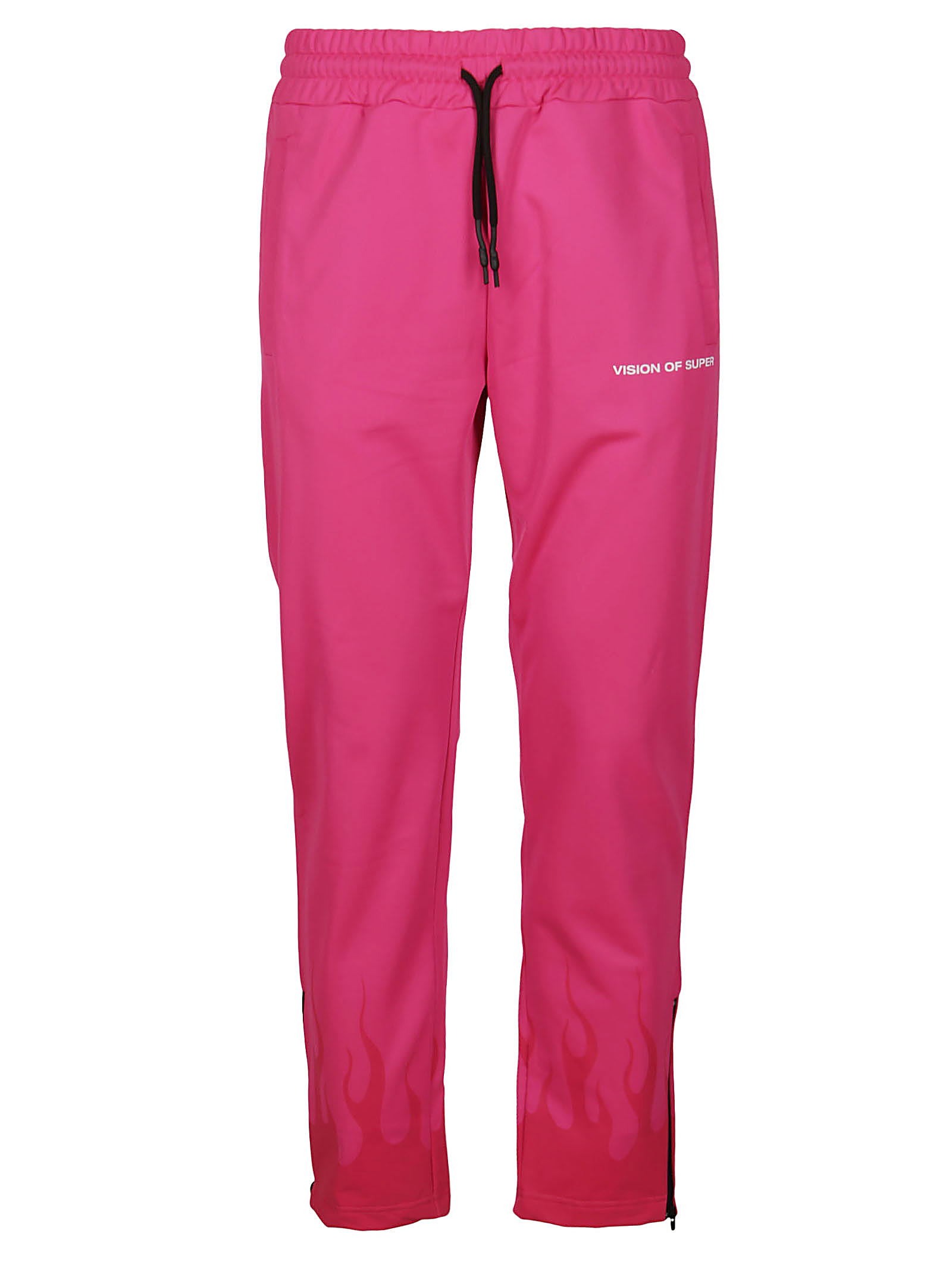 VISION OF SUPER PINK COTTON TRACK PANTS,16TRKFUXIA