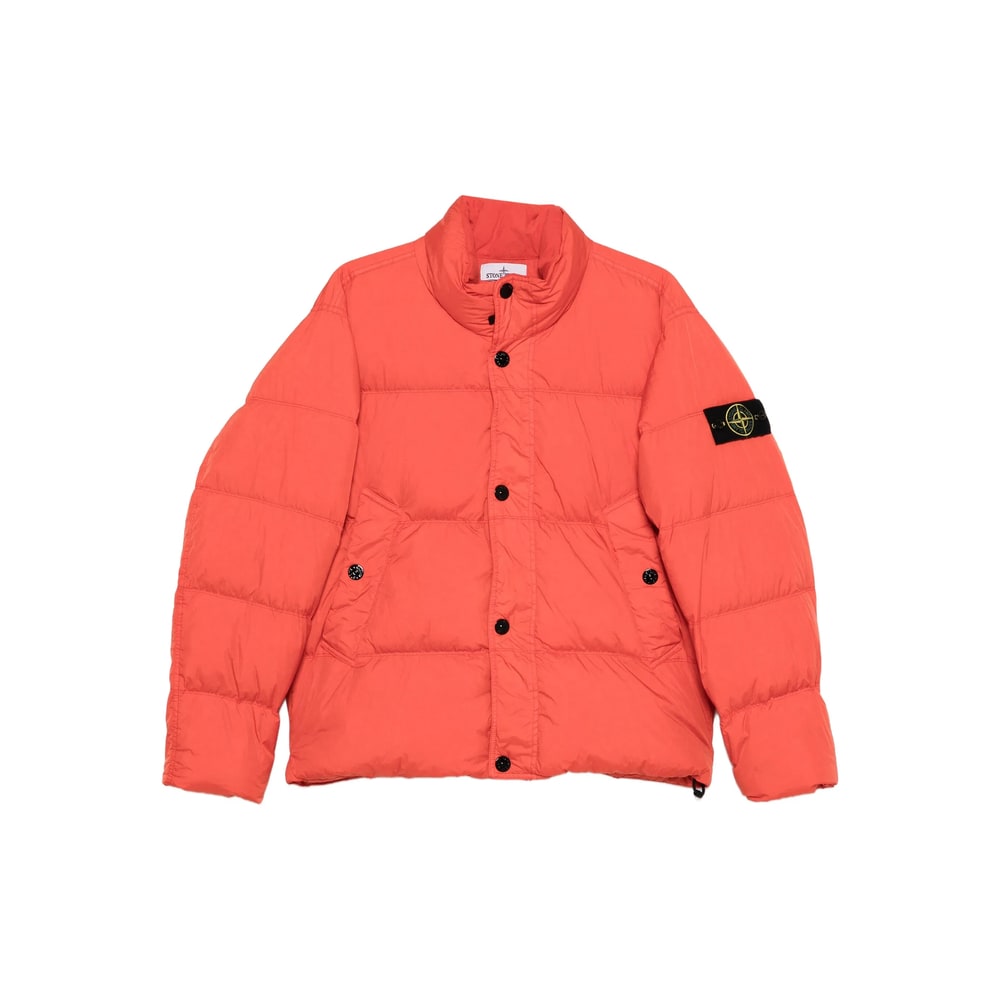 Stone Island Down Jacket In Lightweight Recycled Nylon Reps Jackets Red In Pink
