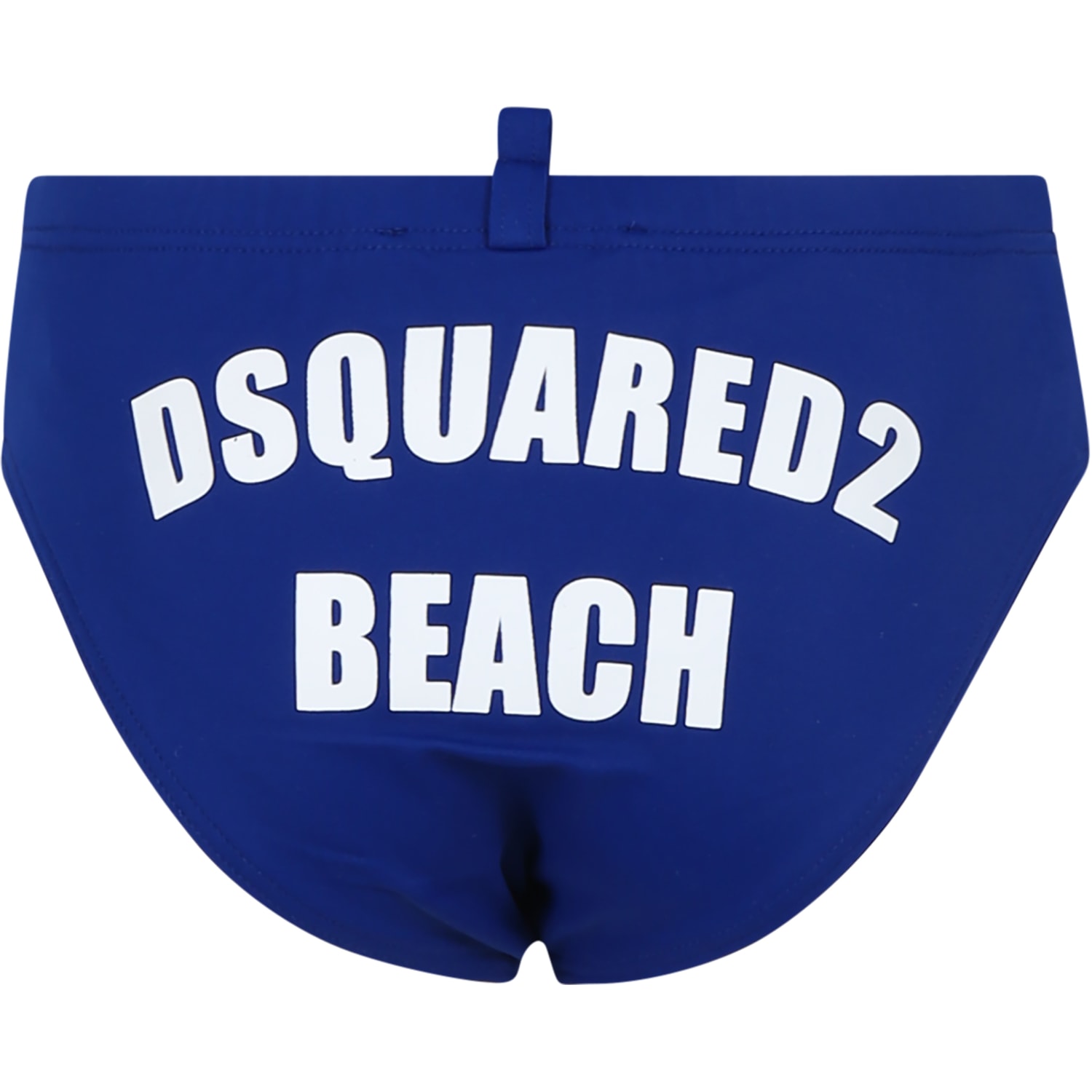 Shop Dsquared2 Blue Swim Briefs For Boy With Logo