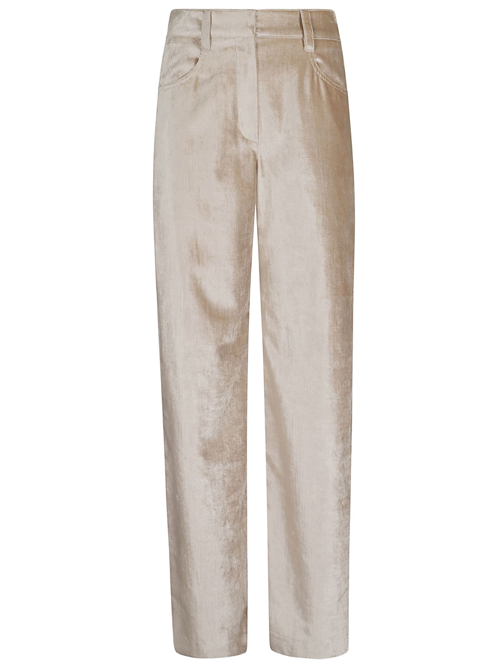 Shop Brunello Cucinelli Pantalone In Beige Rosato