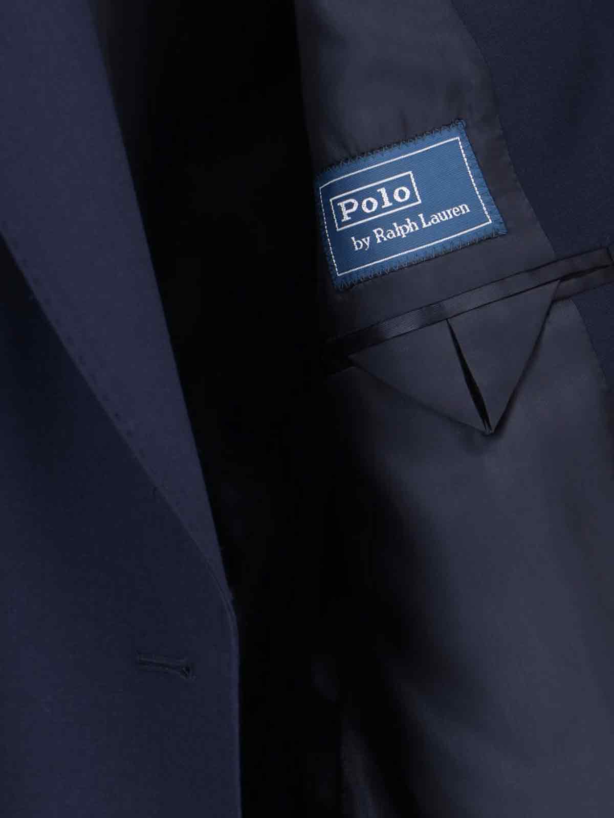 Polo Ralph Lauren Double-breasted Notched Blazer In Black