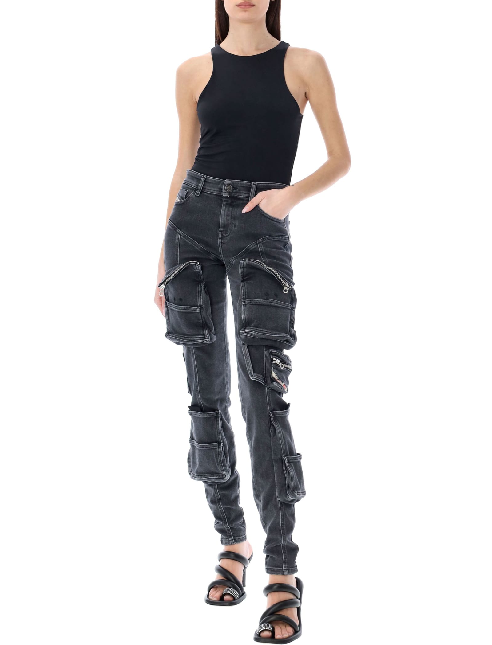 Diesel: Gray P-Koll-N1 Leggings