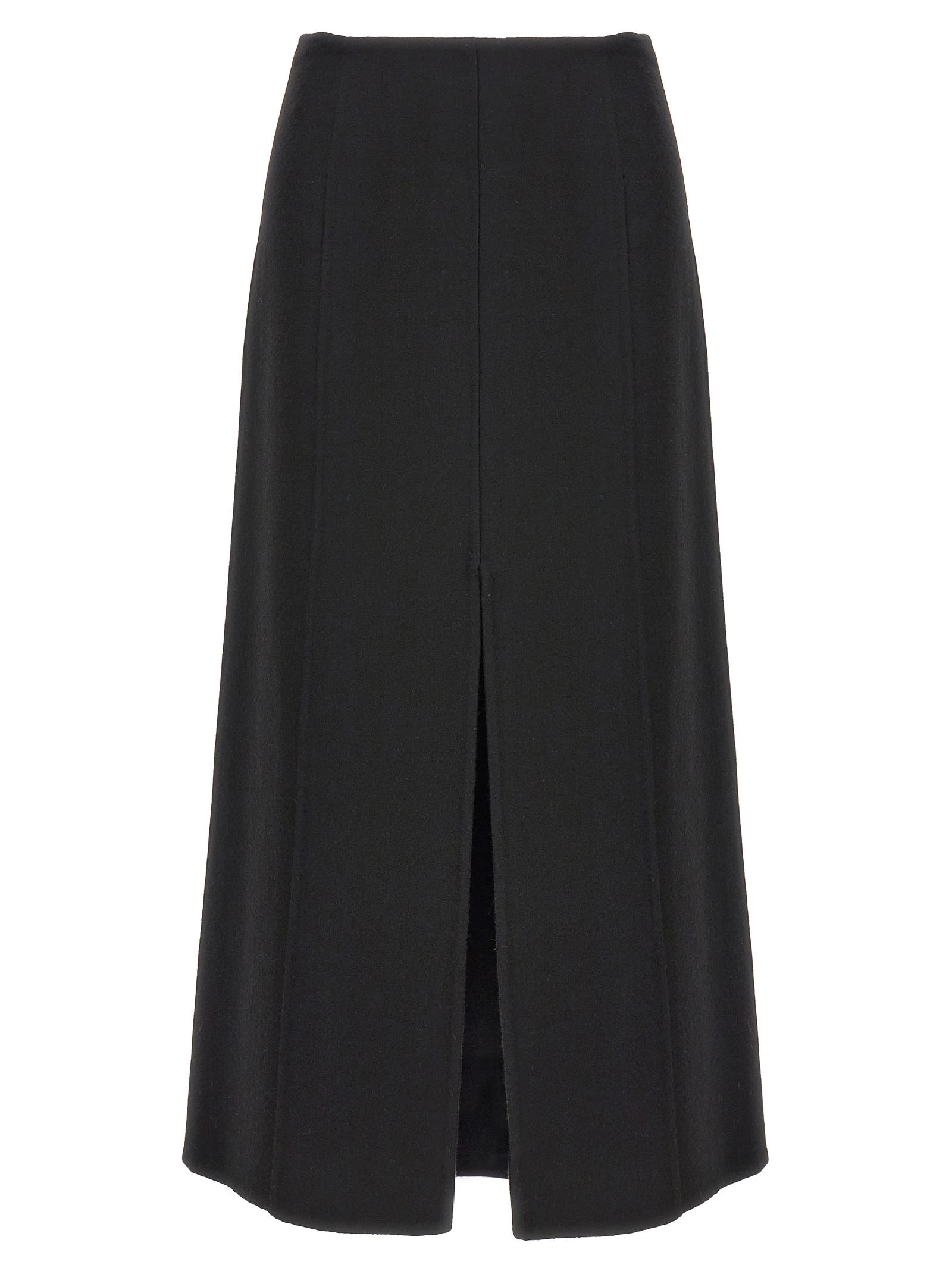 Shop Ermanno Scervino Long Cloth Skirt In Black