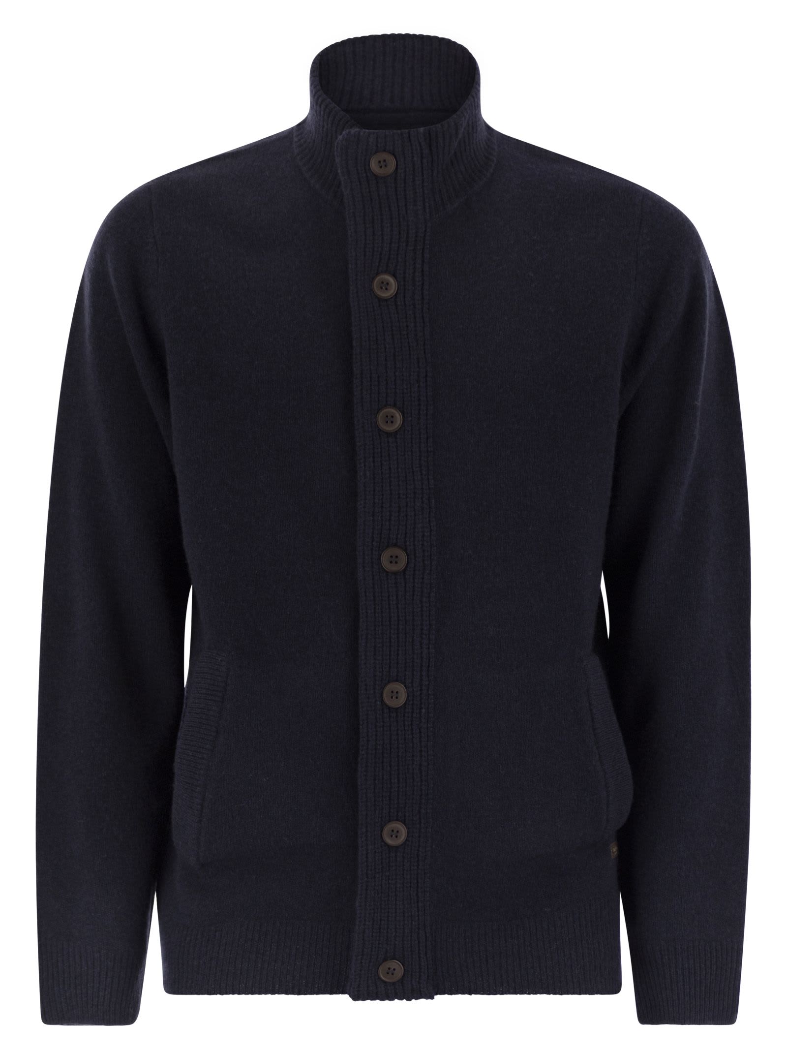 Barbour Zip-up Jumper Patch In Black