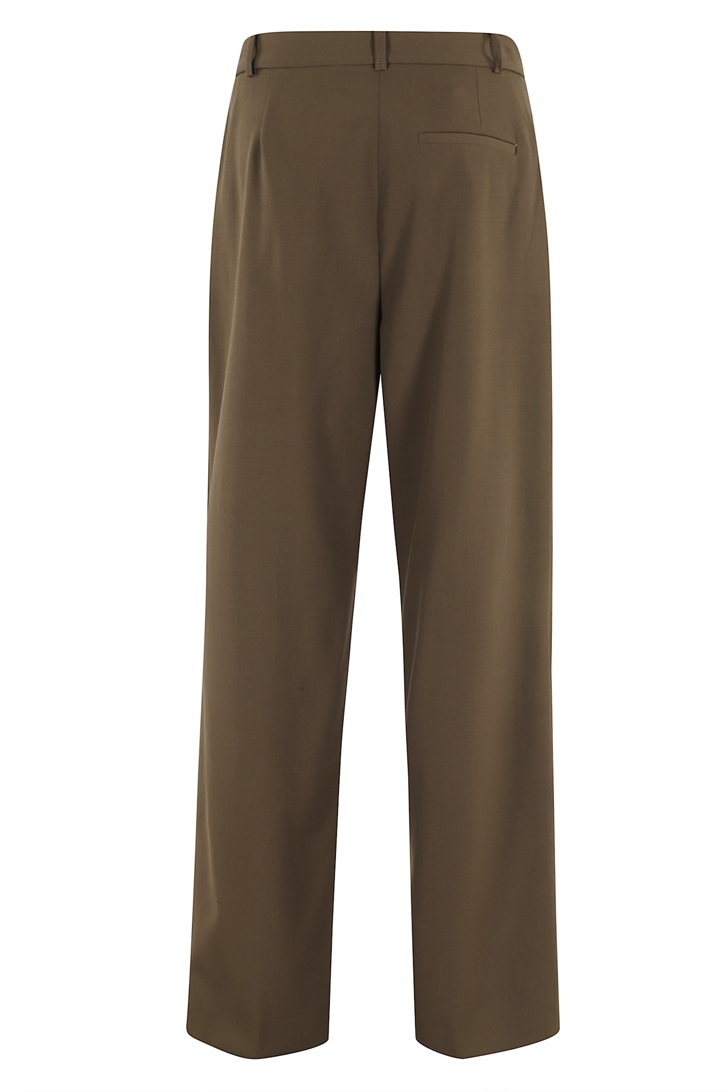 Rohe Tailored Forest Green Trousers In Brown