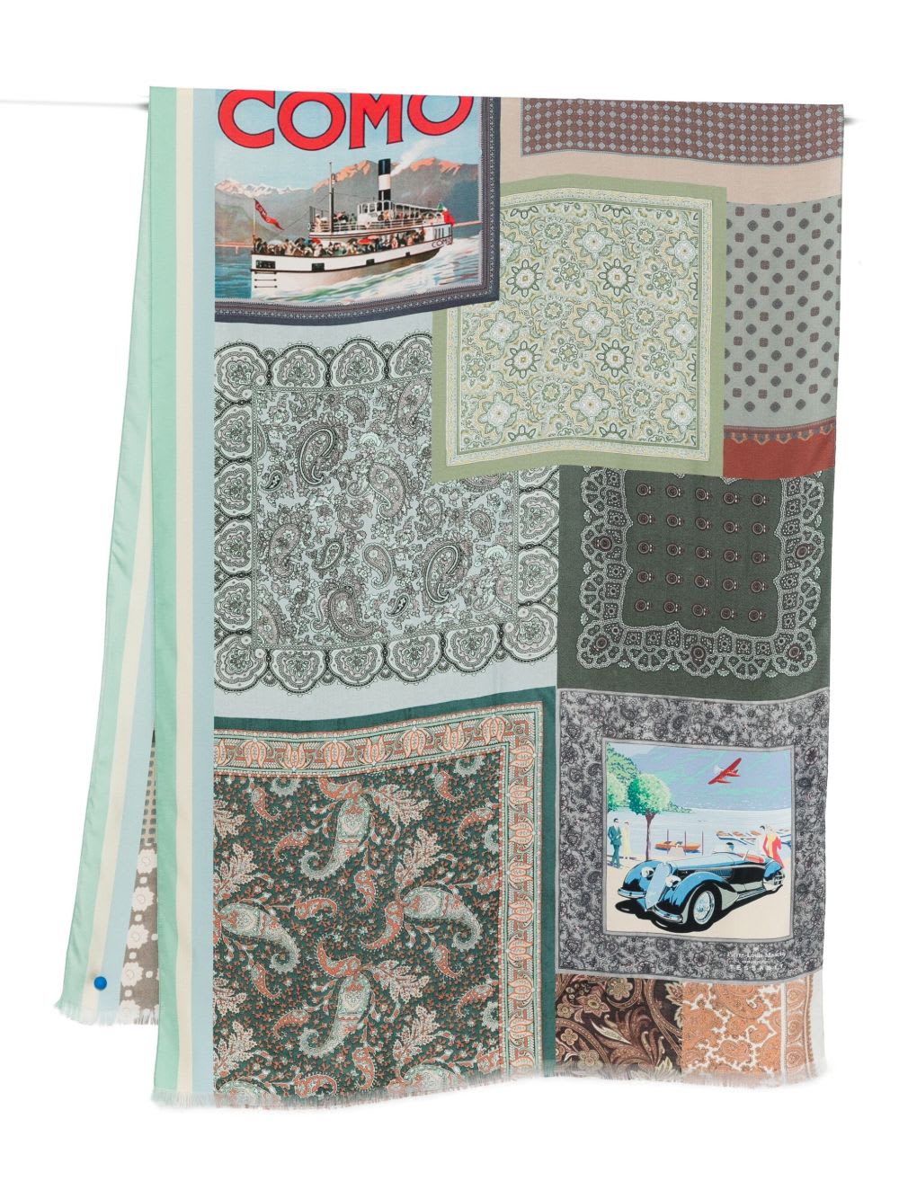 Pierre-louis Mascia Pierre Louis Mascia Lago Di Como Silk Printed Scarf In Multi