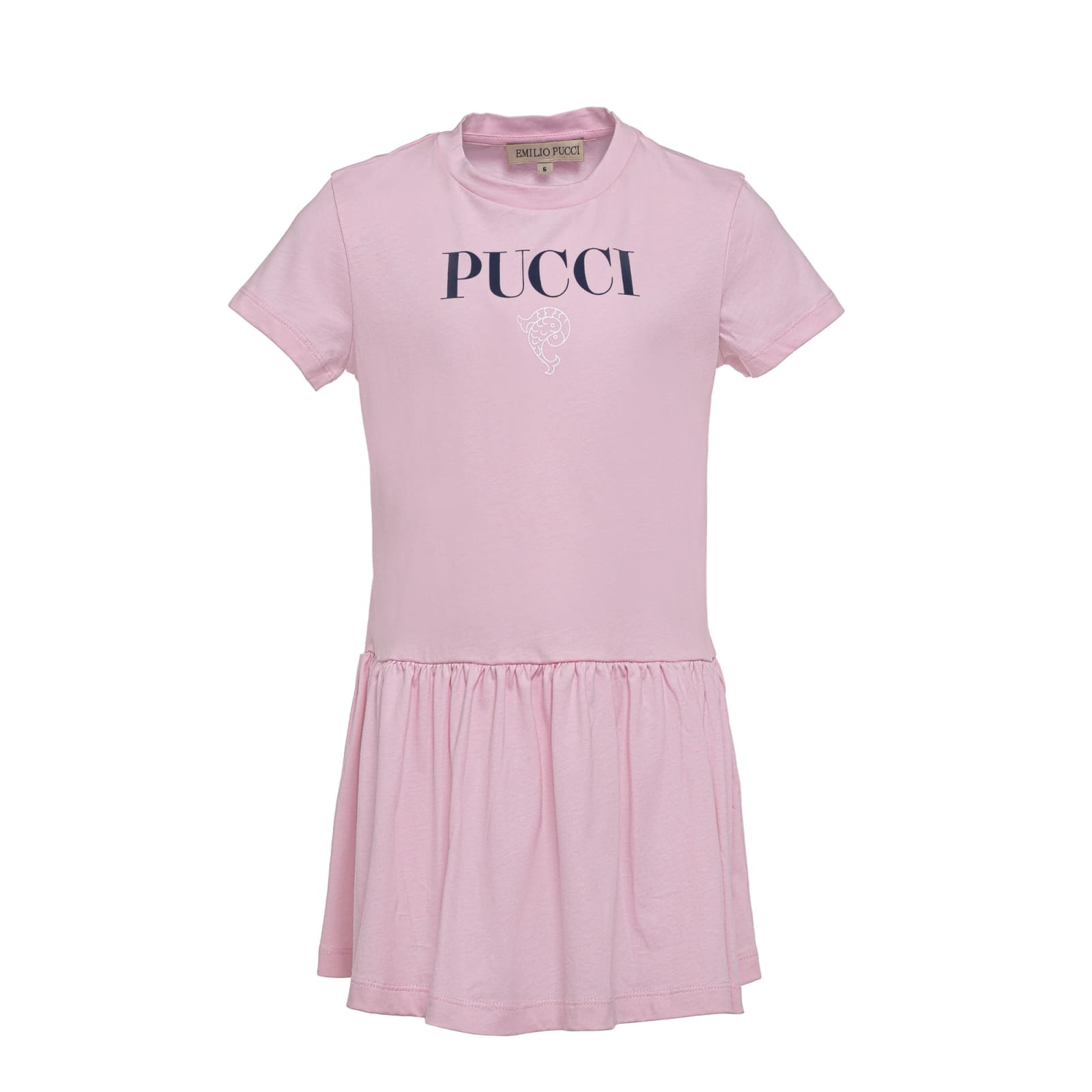 Emilio Pucci Kids' Dress With Logo In Pink