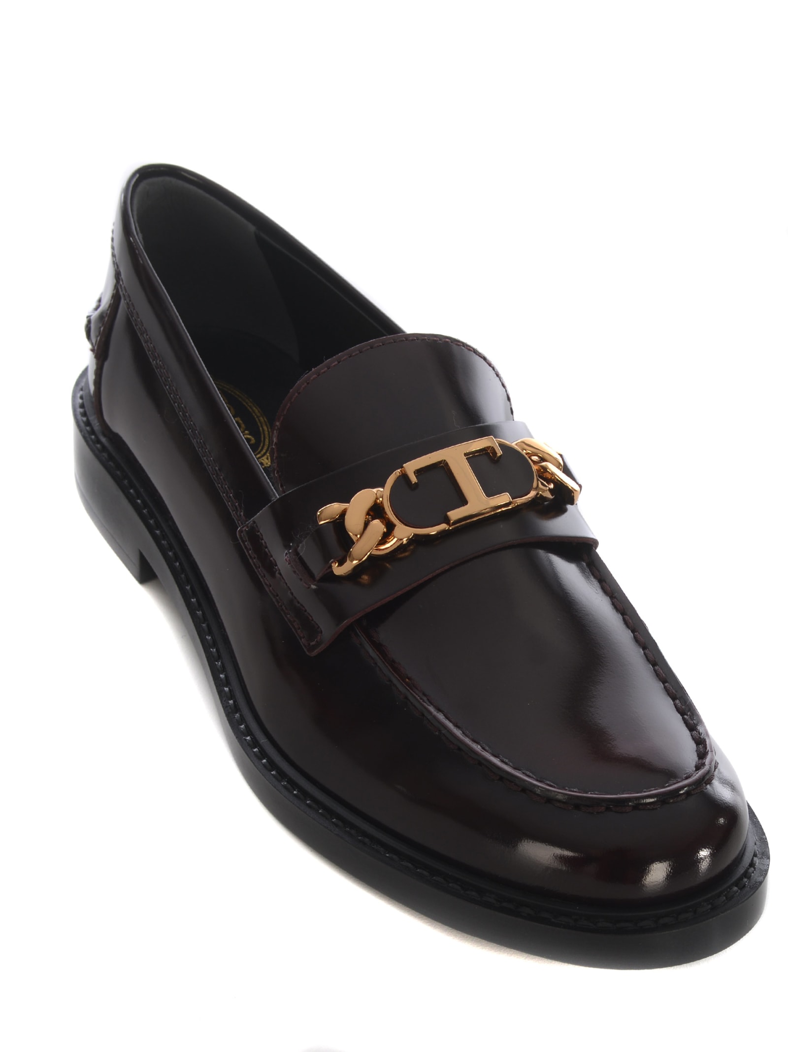 Shop Tod's Mocassin Tods Made Of Leather In Bordeaux