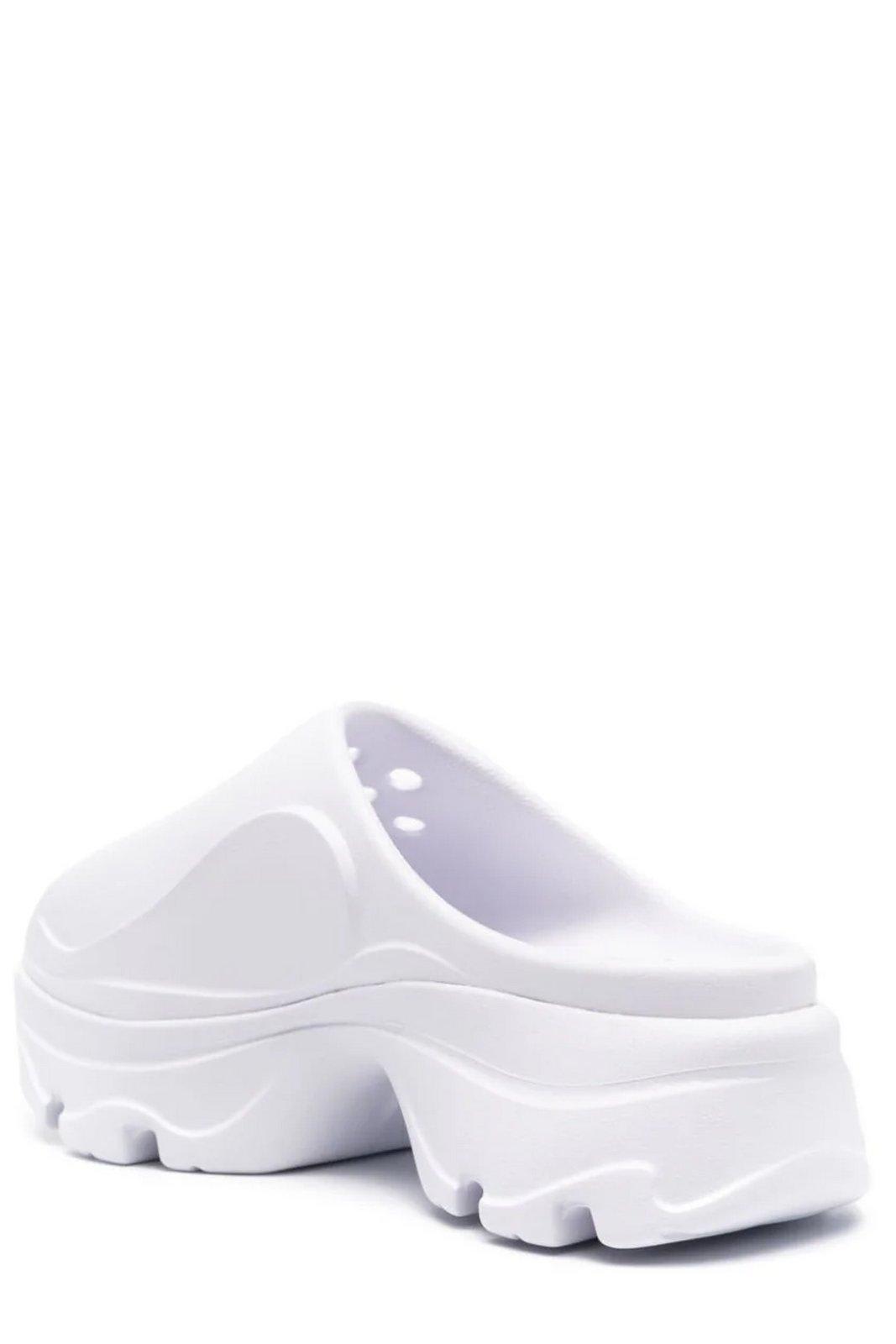 Shop Adidas By Stella Mccartney Cut-out Detailed Slip-on Clogs In White