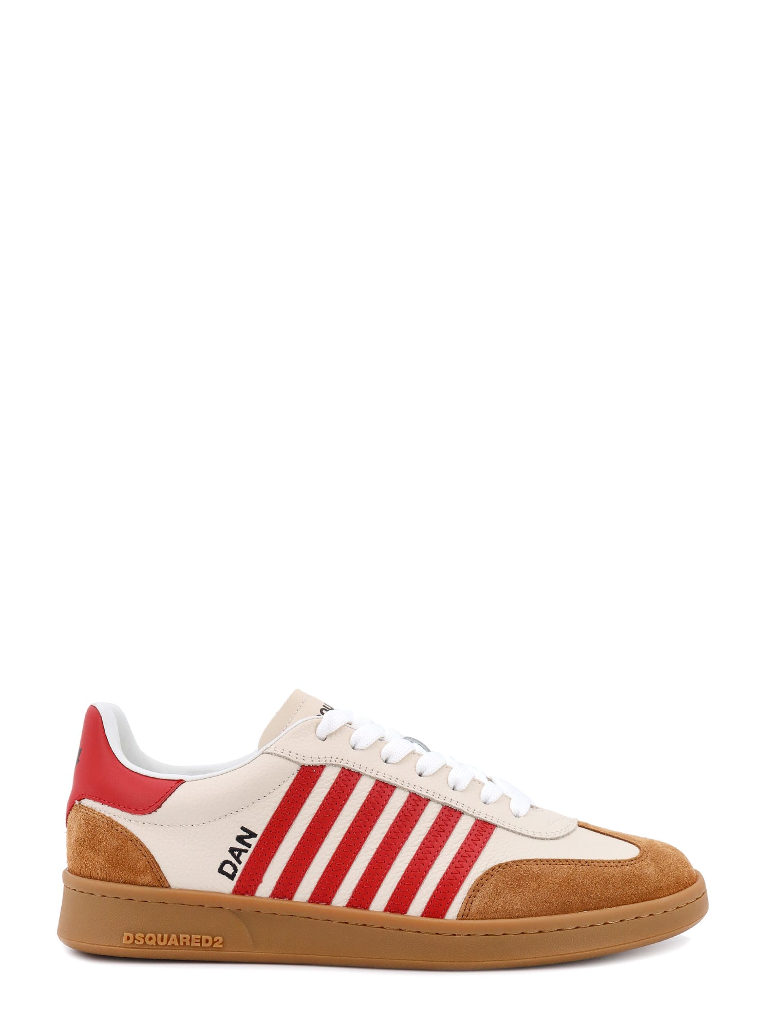 Shop Dsquared2 Boxer Sneakers In Beige