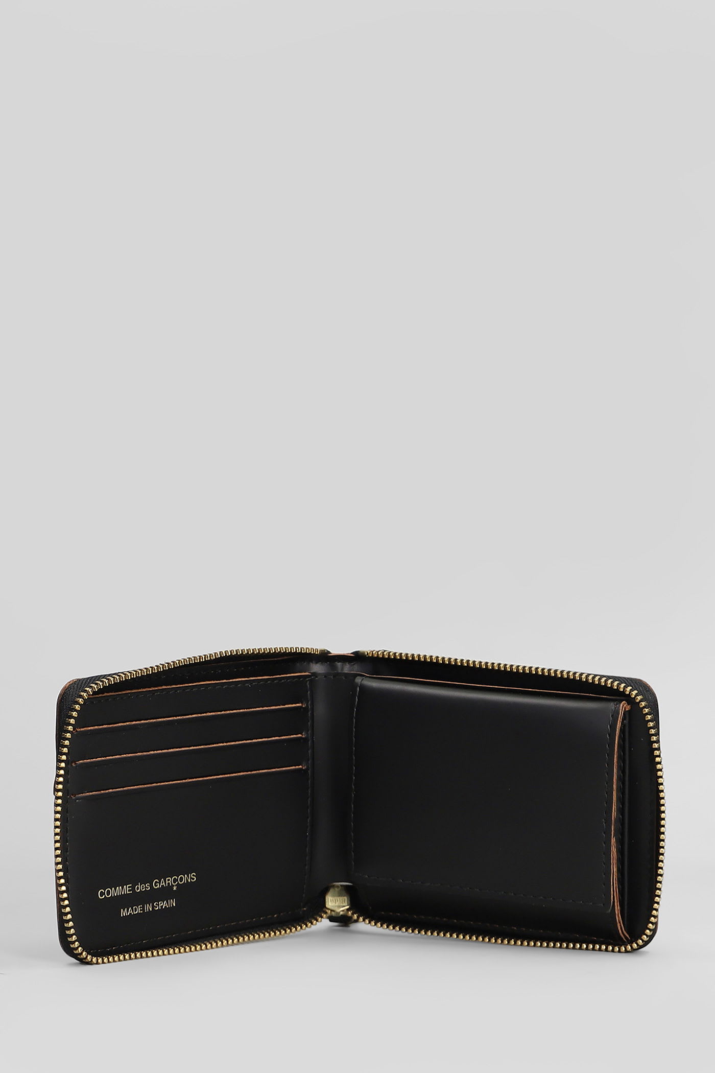 Comme Des Garçons Wallet In Black Leather In Black