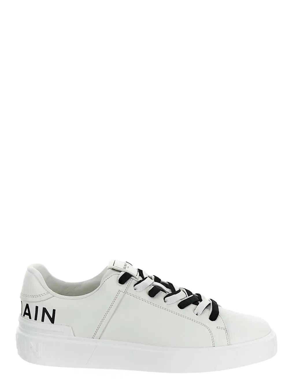 Balmain B-court Smooth Leather Trainers