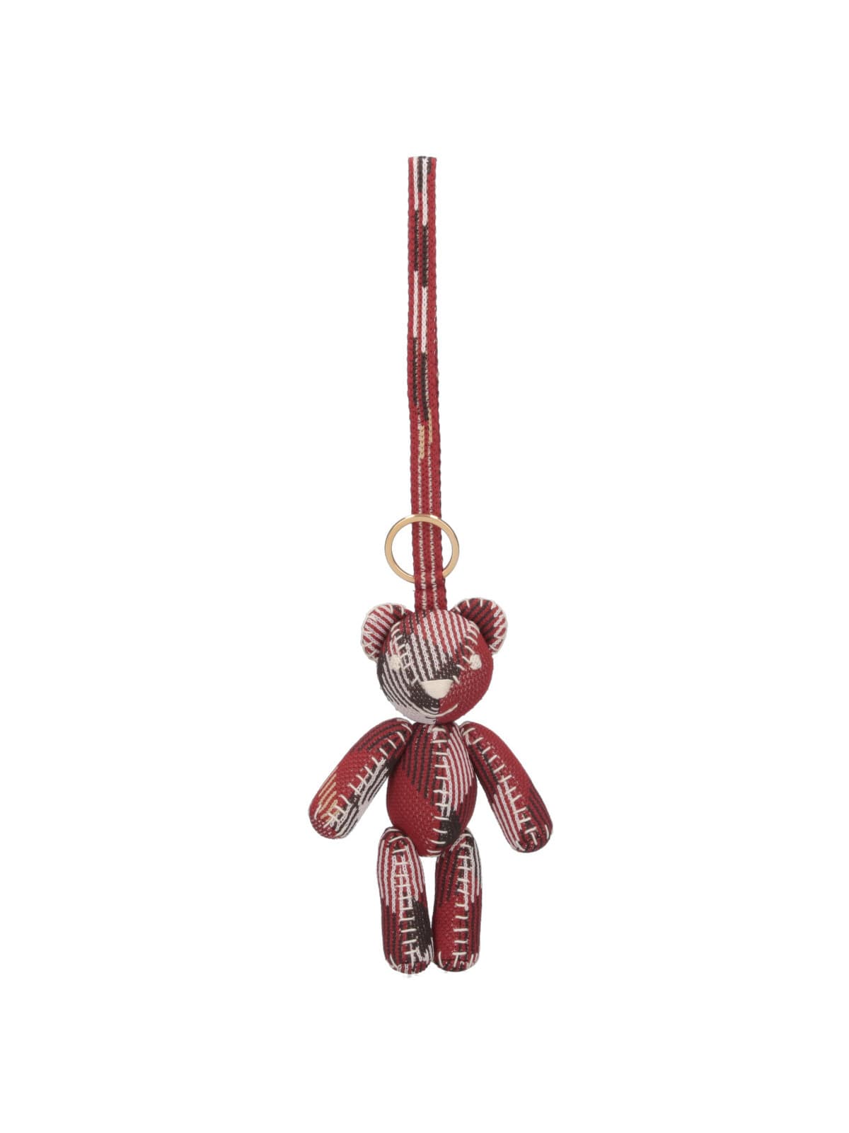 Burberry "thomas" Teddy Bear Keyring Charm In Red