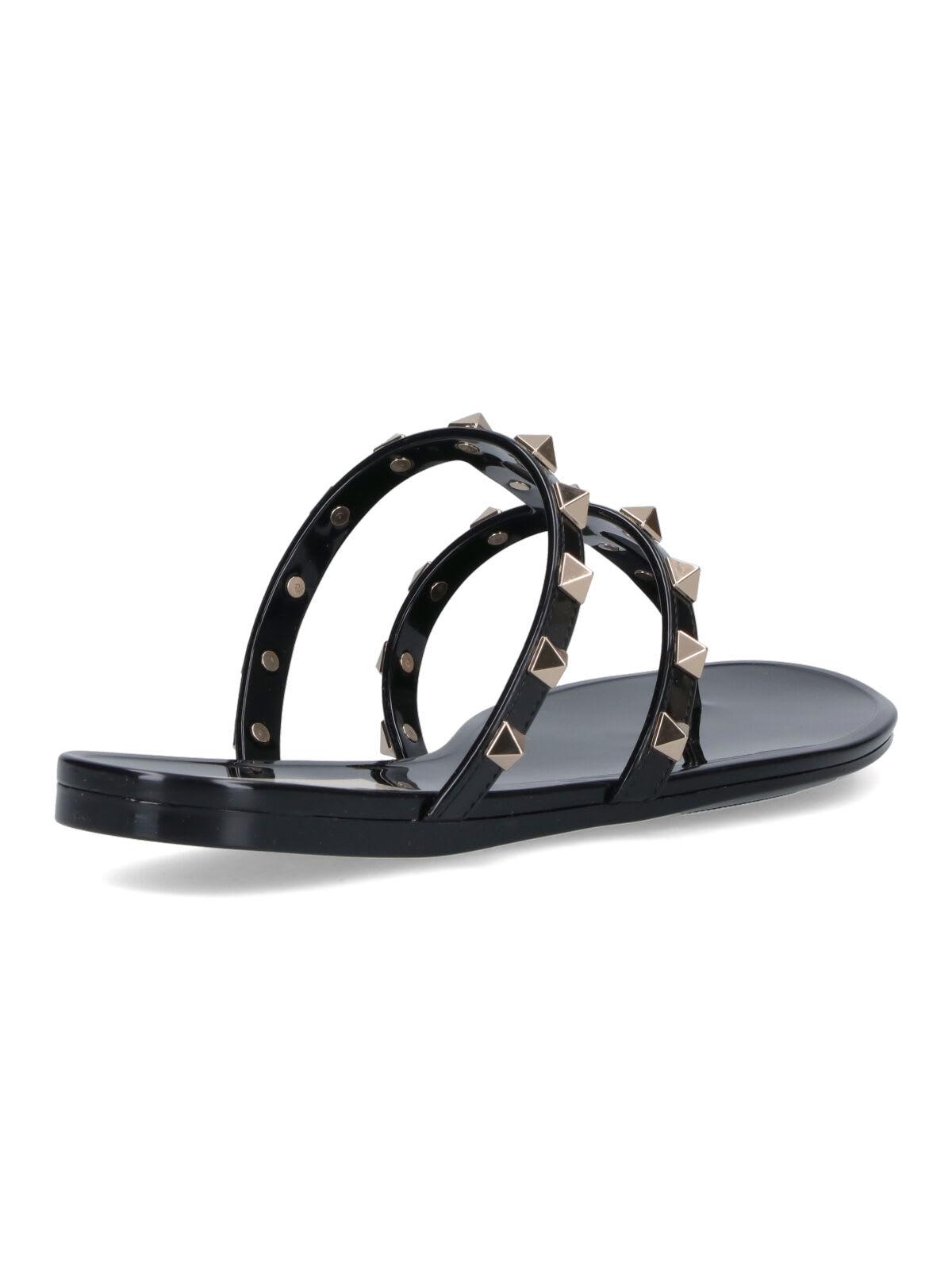 Valentino Stylish Sandals Featuring Studded Open Toe In Black