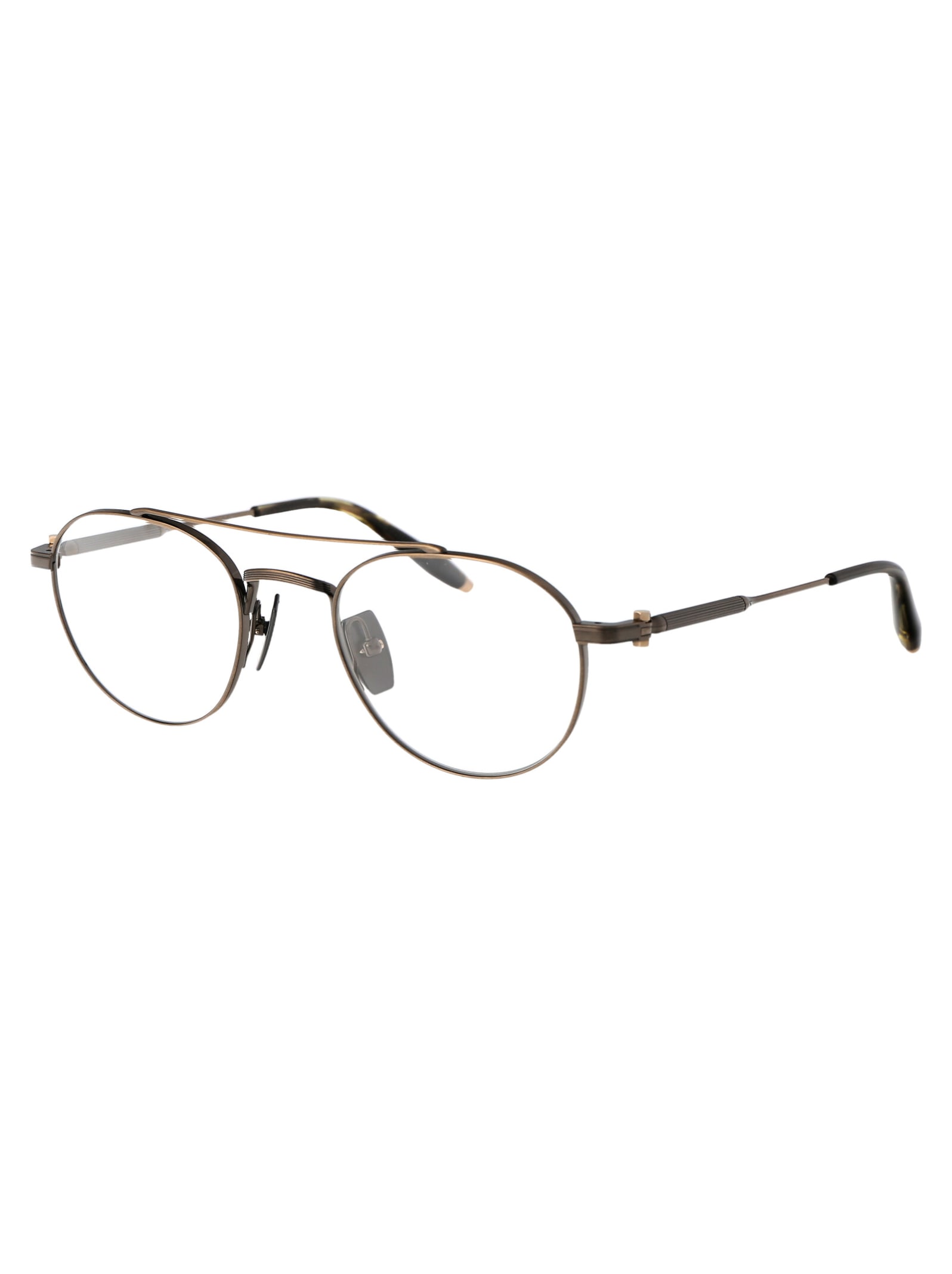 Shop Akoni Mercury Glasses In Antiqued White Gold-dark Tortoise