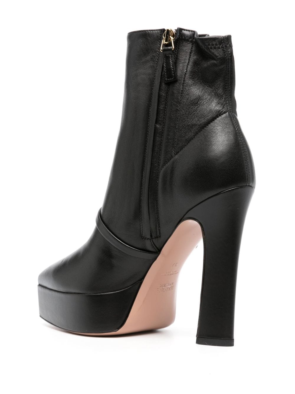 Shop Malone Souliers Rue 125 High Heel Ankle Boots In Black Black