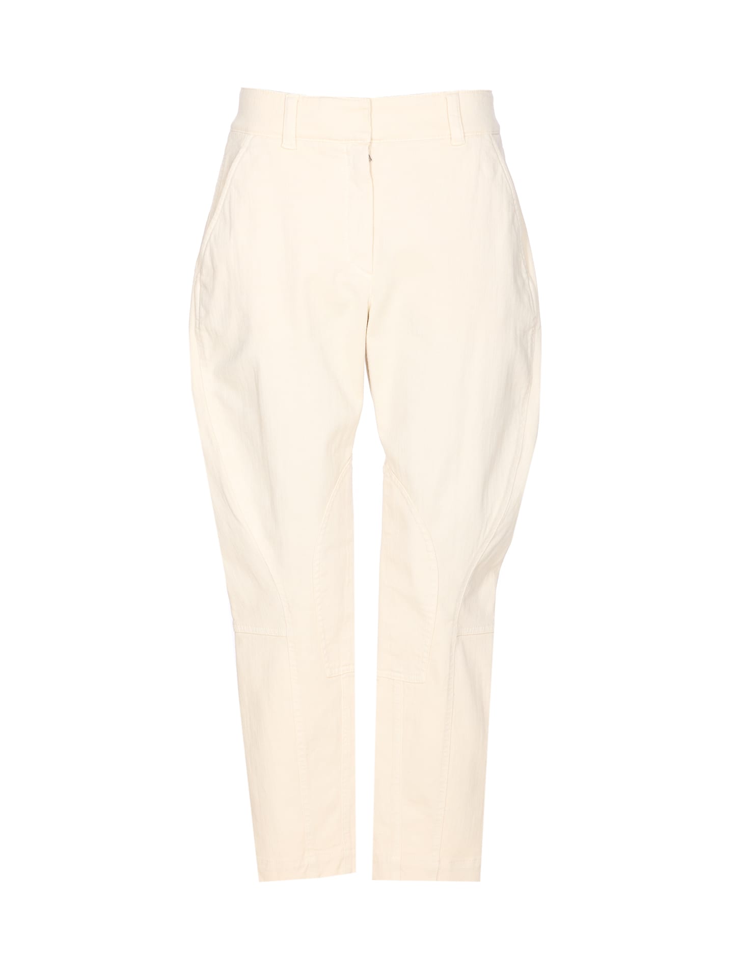 Brunello Cucinelli Casual Pants With Belt Loops In Neutral