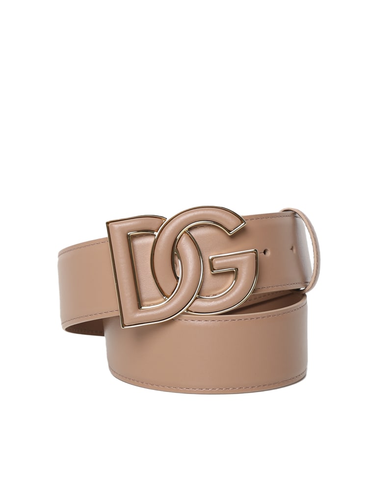 Dolce & Gabbana Powder Pink Logo Belt