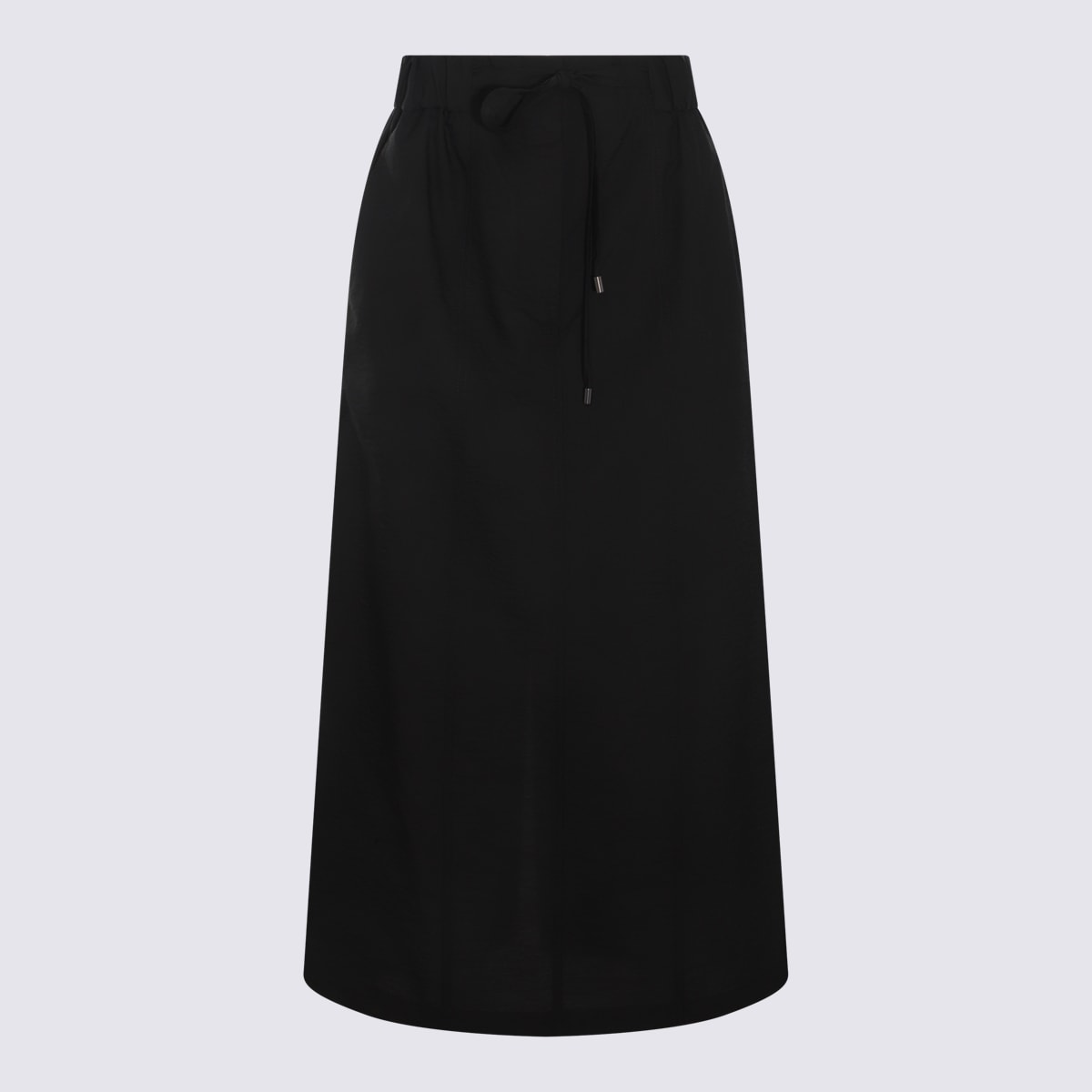 Black Cotton Blend Skirt