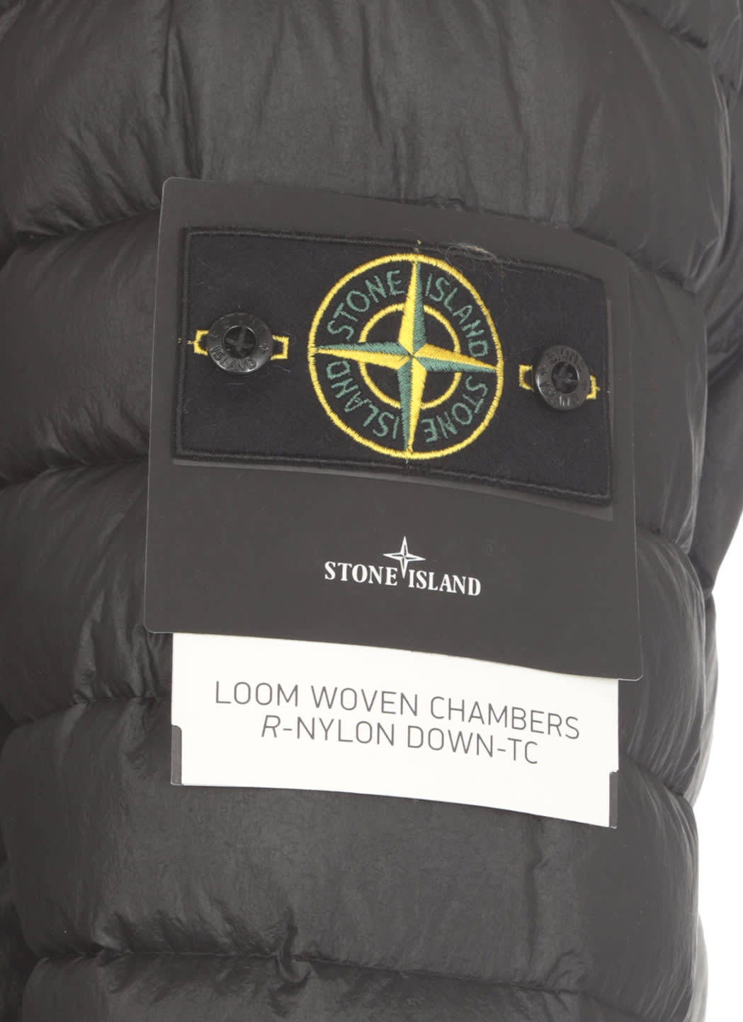 Shop Stone Island Quilted Jacket With Logo In Black