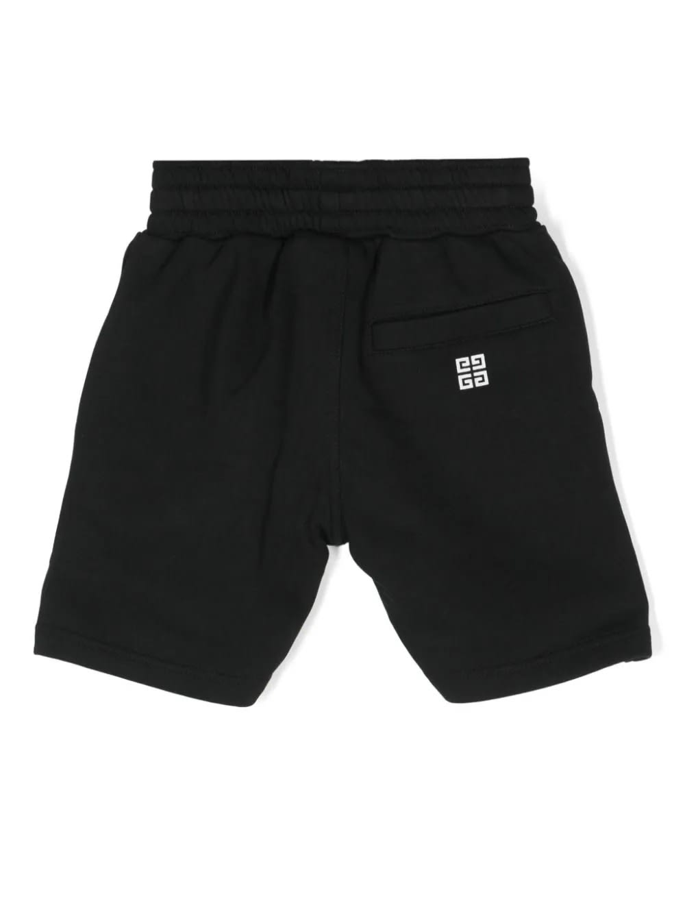 Shop Givenchy Black Shorts With Arched Logo
