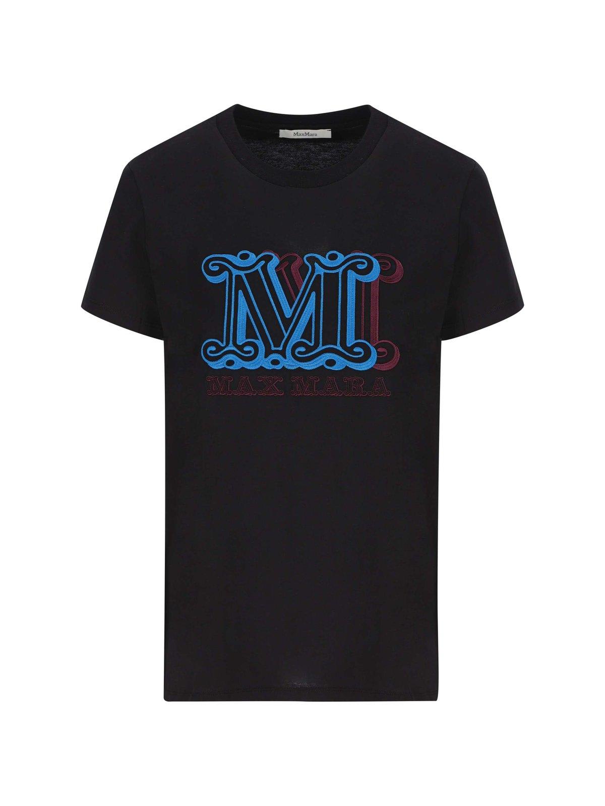 Max Mara Logo-print T-shirt In Nero