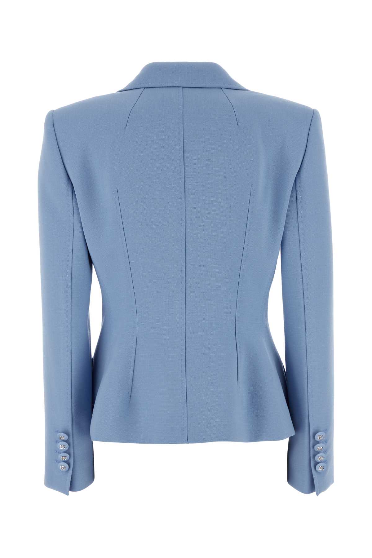 Shop Dolce & Gabbana Cerulean Crepe Blazer In Glicineviolachiari