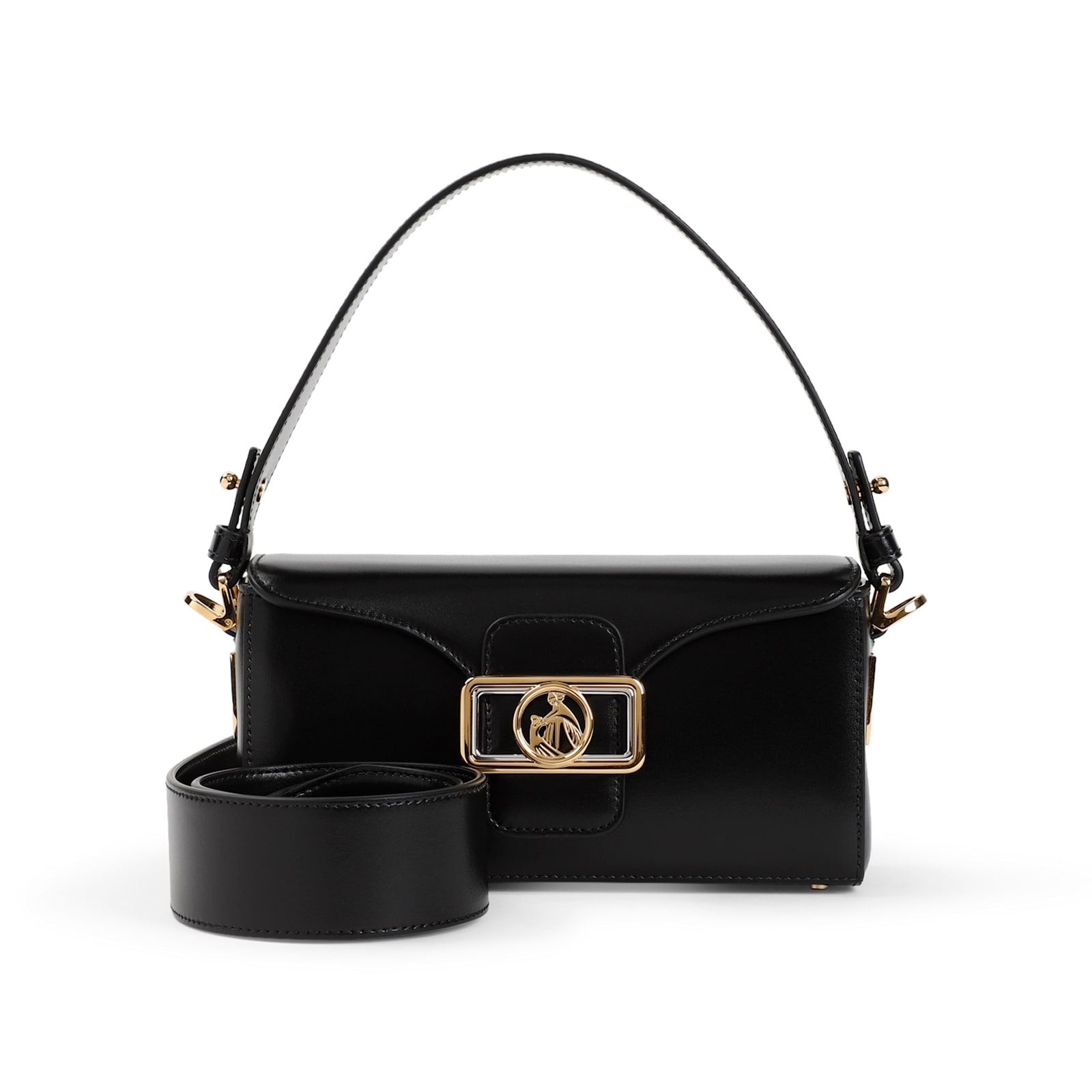 Shop Lanvin Pencil Nano Shoulder Bag In Black