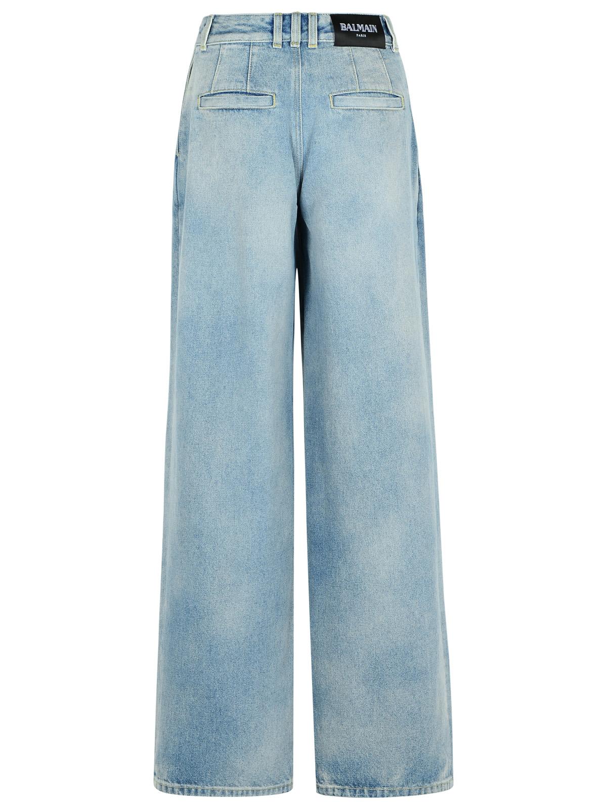 Shop Balmain Light Blue Denim Jeans