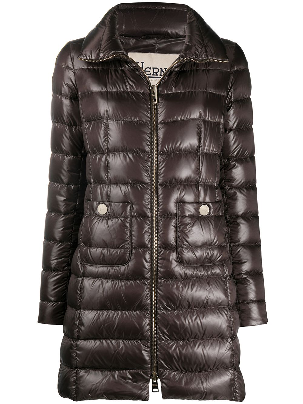 Herno Maria Quilted Down Jacket In Brown