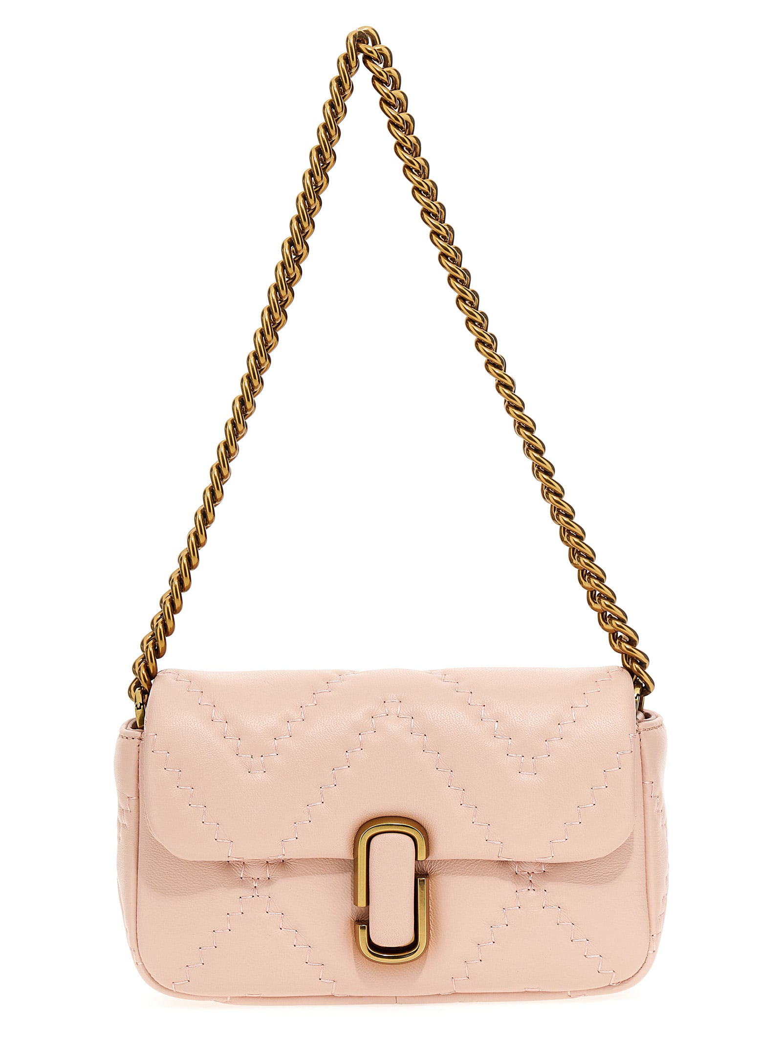 Shop Marc Jacobs Logo Shoulder Bag In Rose