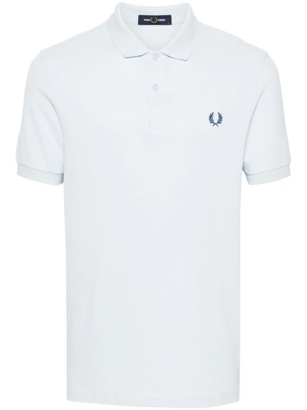 Shop Fred Perry Fp Plain Shirt In Lgice Mdnghblue