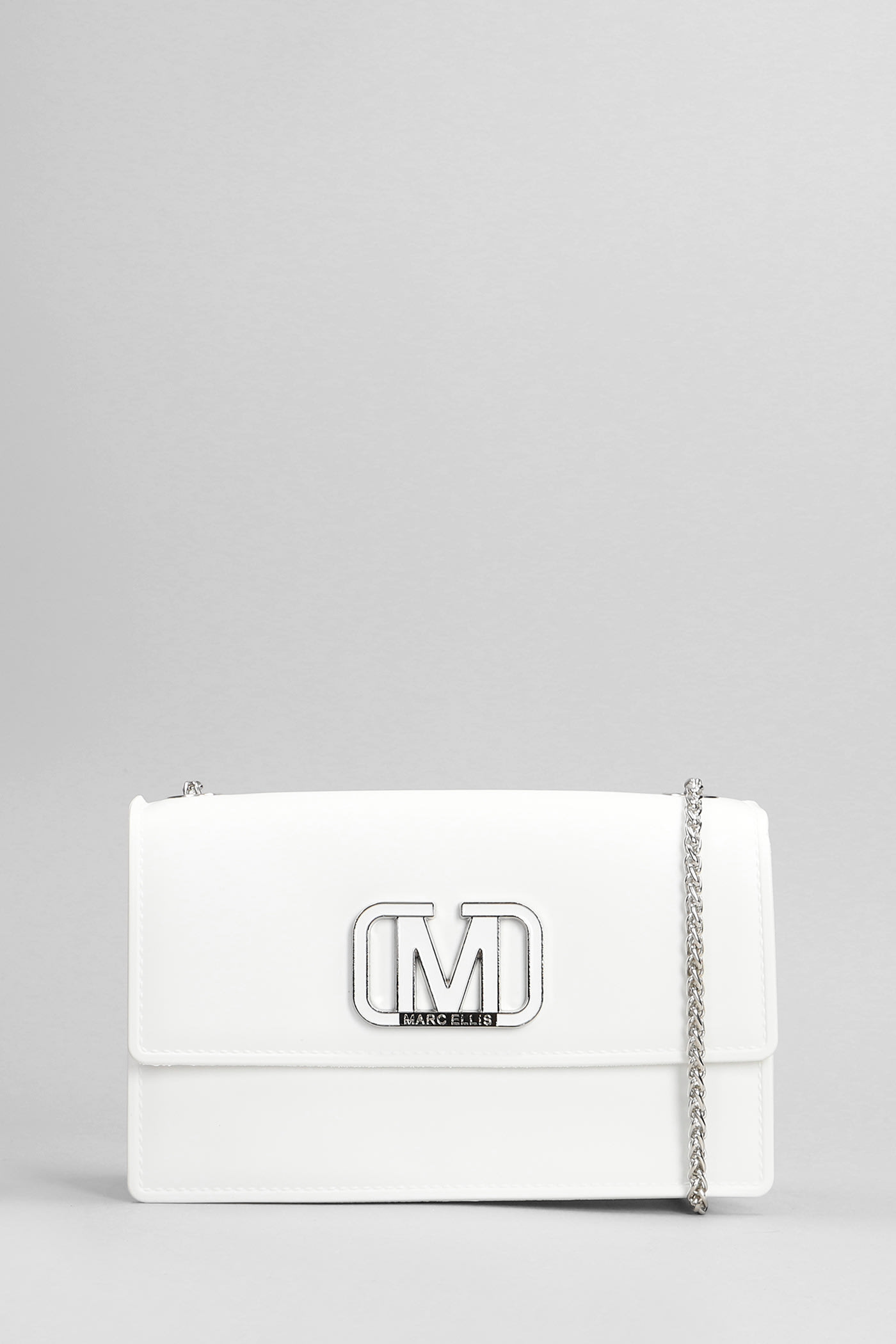 Marc Ellis Flat Supermee M Hand Bag In White Faux Leather