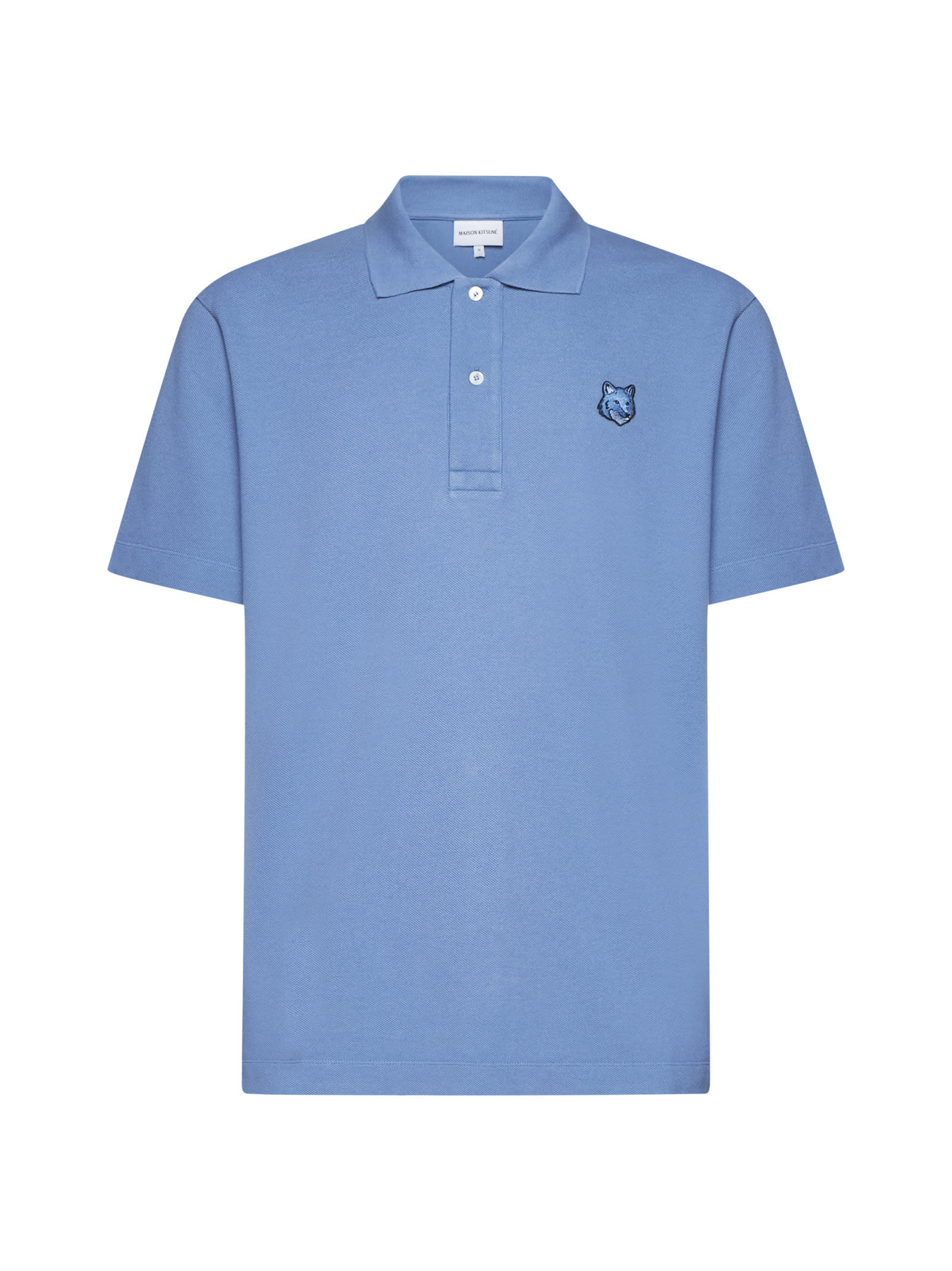 Shop Maison Kitsuné Polo Shirt In Hampton Blue